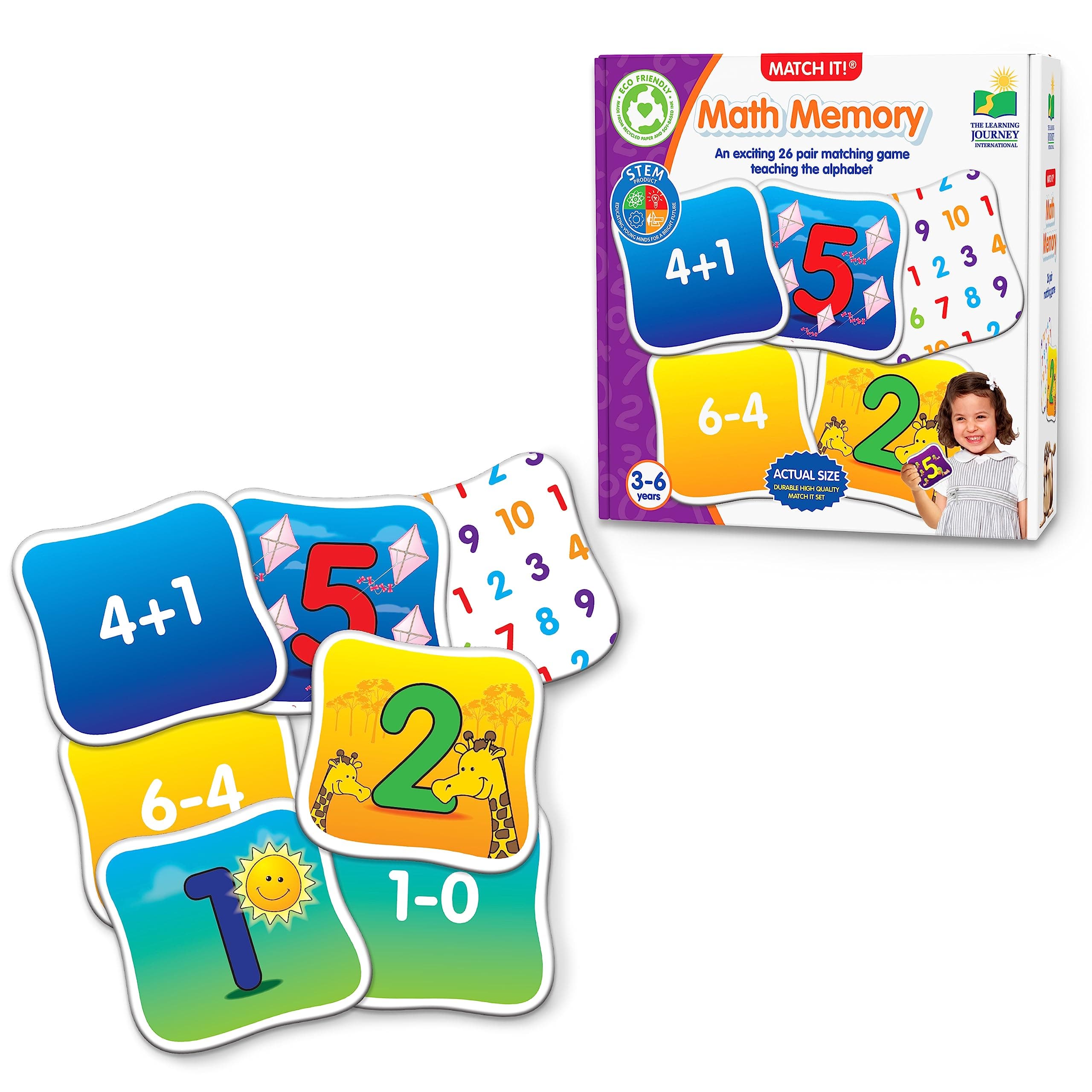 The Learning Journey: Match It! Memory - Mathematics - Stem Addition And Subtraction Game Helps To Teach Early Math Facts 30 Matching Pairs