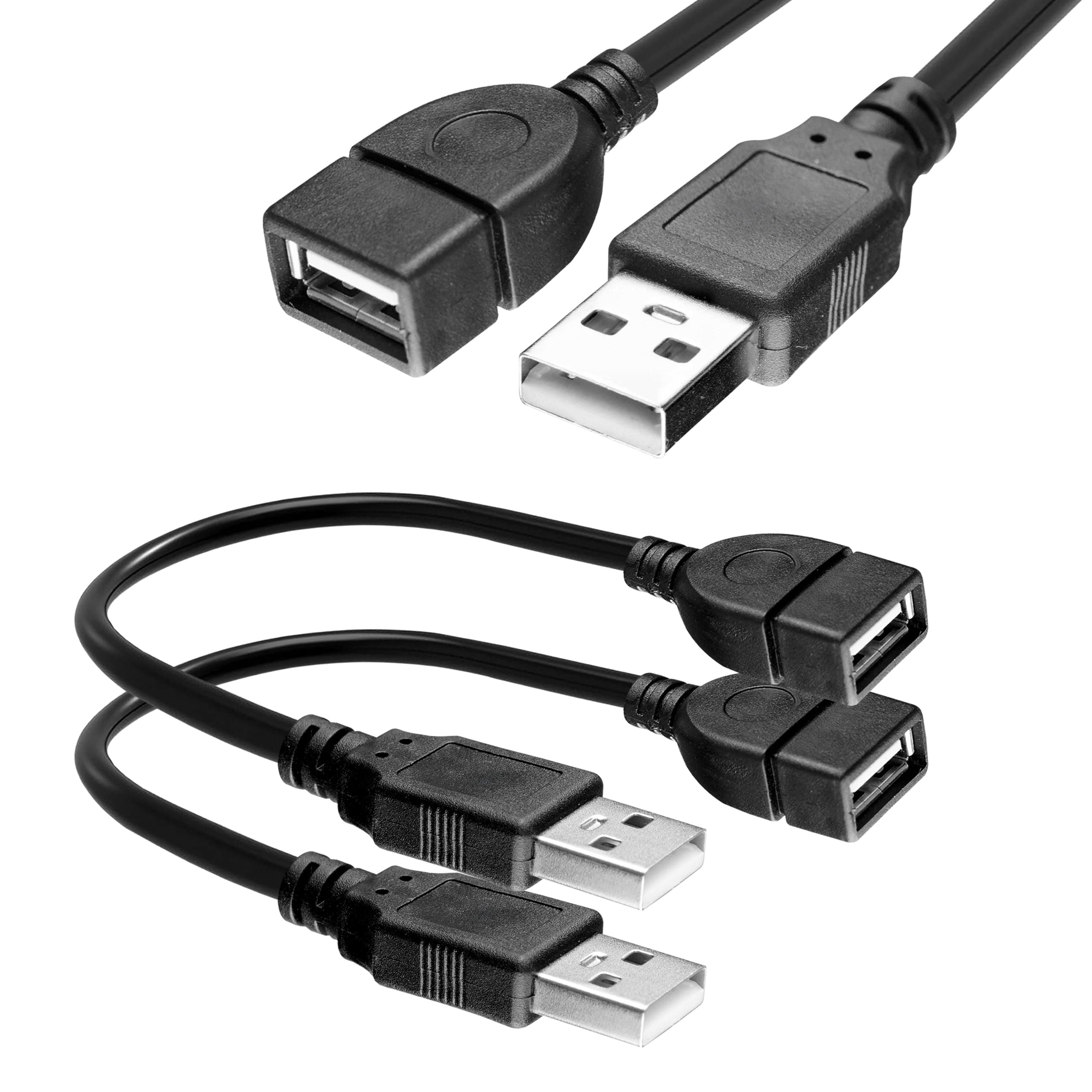 - Storite 2 Pack Adjustable Flexible USB 2.0 Male to Female Extension Plug/Socket Adapter Cable - Worlds Shortest USB 2.0 Extension Cable (2 Pack USB extension Cable 15CM)