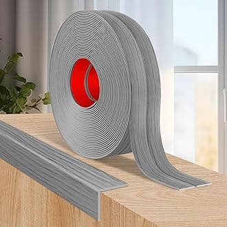 Flexible Wall Corner Protector Moulding Trim Peel and Stick Wall Corner Guards Edge Protector Self Adhesive Molding Trim Strip for Edge Ceiling (Light Gray Wood Grain, 2.4 in x 10 Ft)