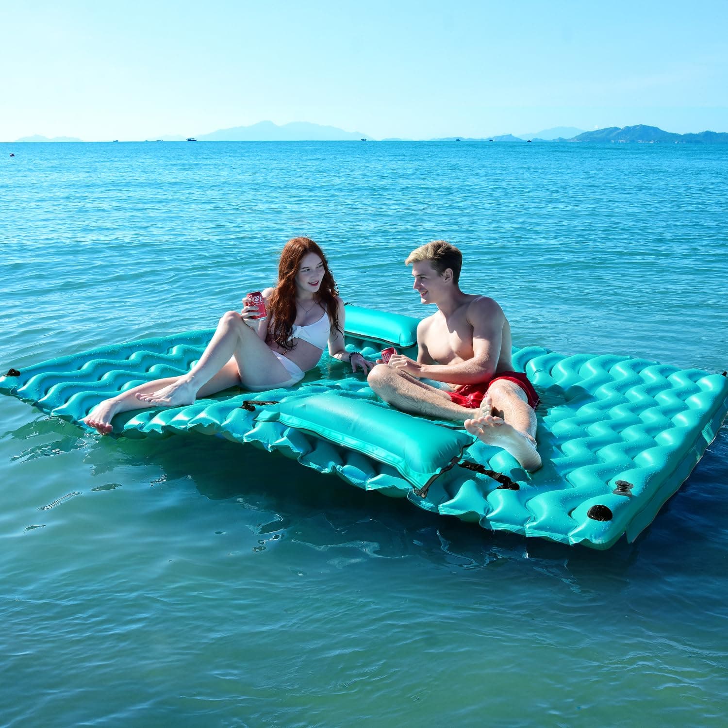 2025 Upgrade Giant Inflatable Floating Mat-Pool Float Lake Floats for Adults with Pool Hammock Pool Mats for Floating Swimming Pool Beach Lake for Summer Water Party