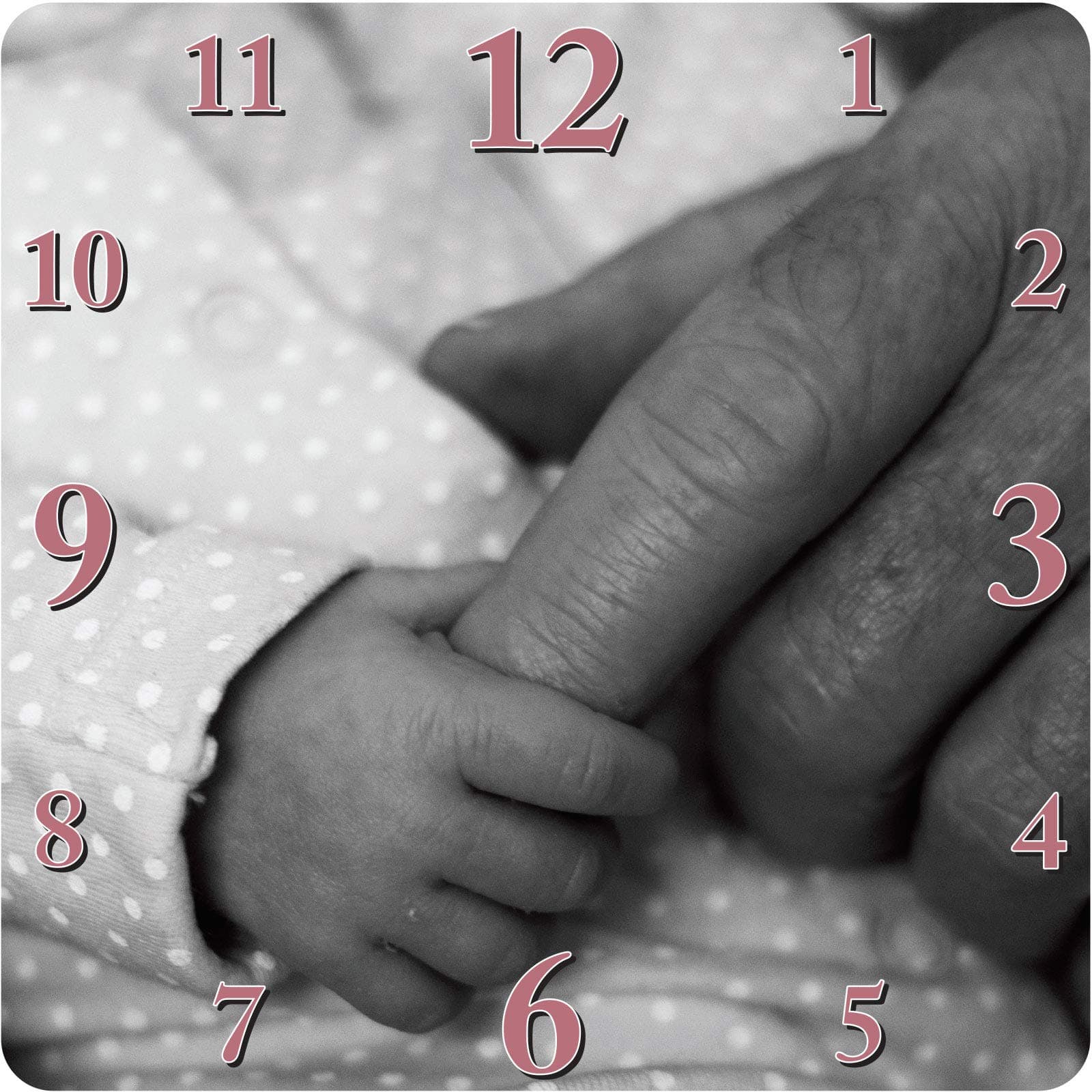 PSL Digital Ltd 24cm Personalised Photo Wall Clock Easy Image Upload Customisation (Rose Gold)