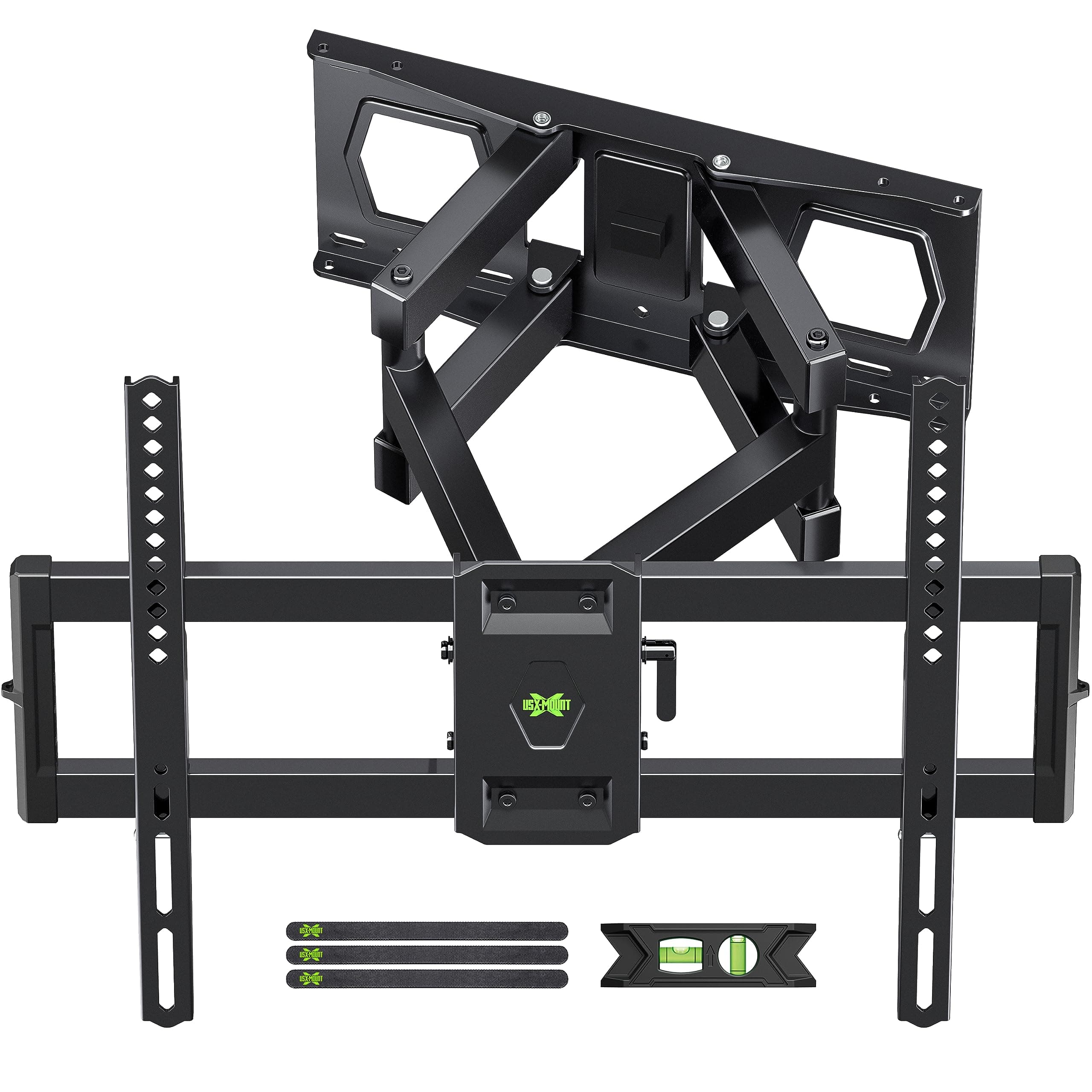 Full Motion TV Wall Mount for Most 37"-84" Flat Screen TV, Swivel or Tilt TV Wall Bracket with Dual Articulating Arms, for 12"-16" Wood Studs, Max VESA 600x400mm, Load 120 lbs by USX MOUNT