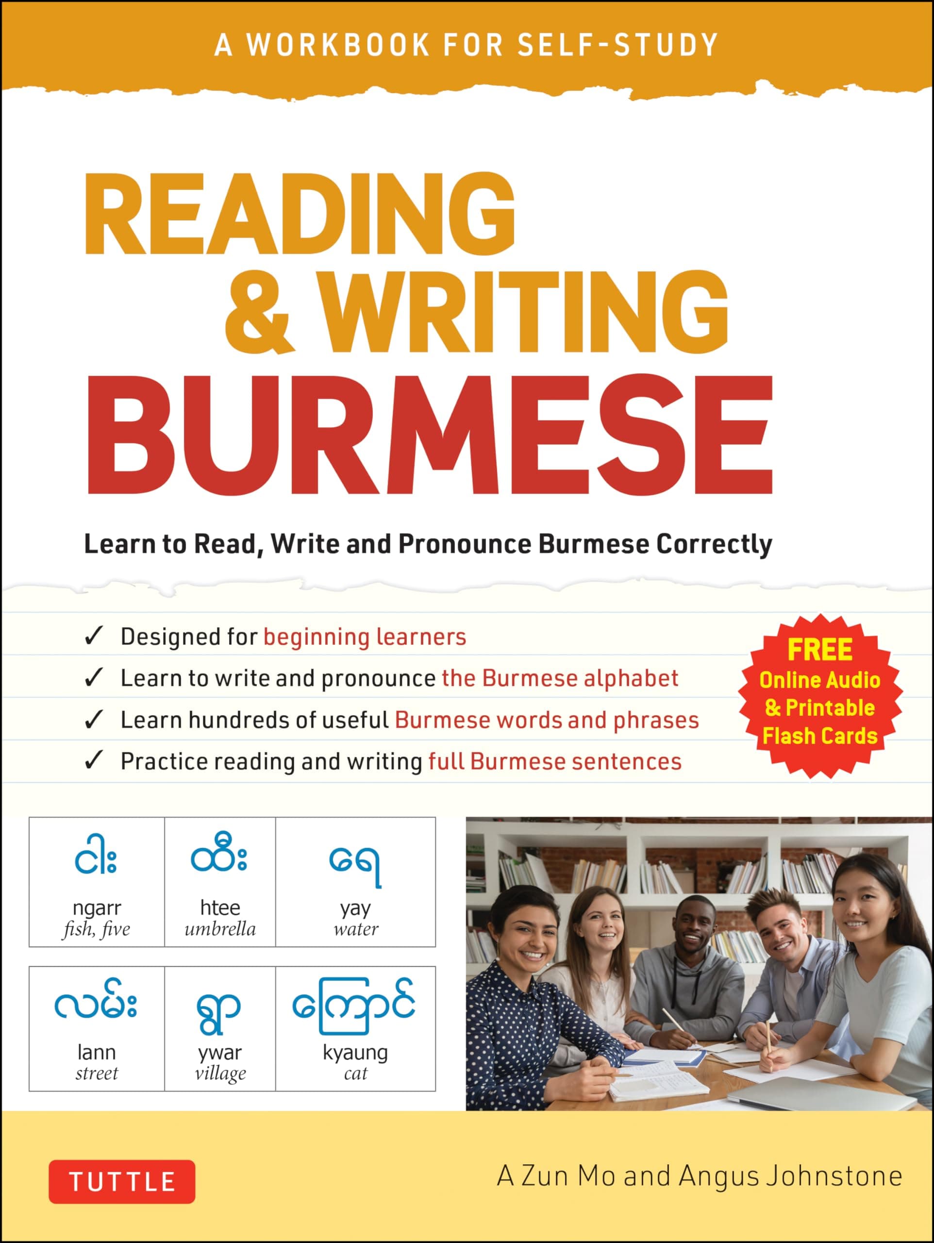 Tuttle Publishing Reading & Writing Burmese: A Workbook for Self-Study: Learn to Read, Write and Pronounce Burmese Correctly (Online Audio & Printable Flash Cards)