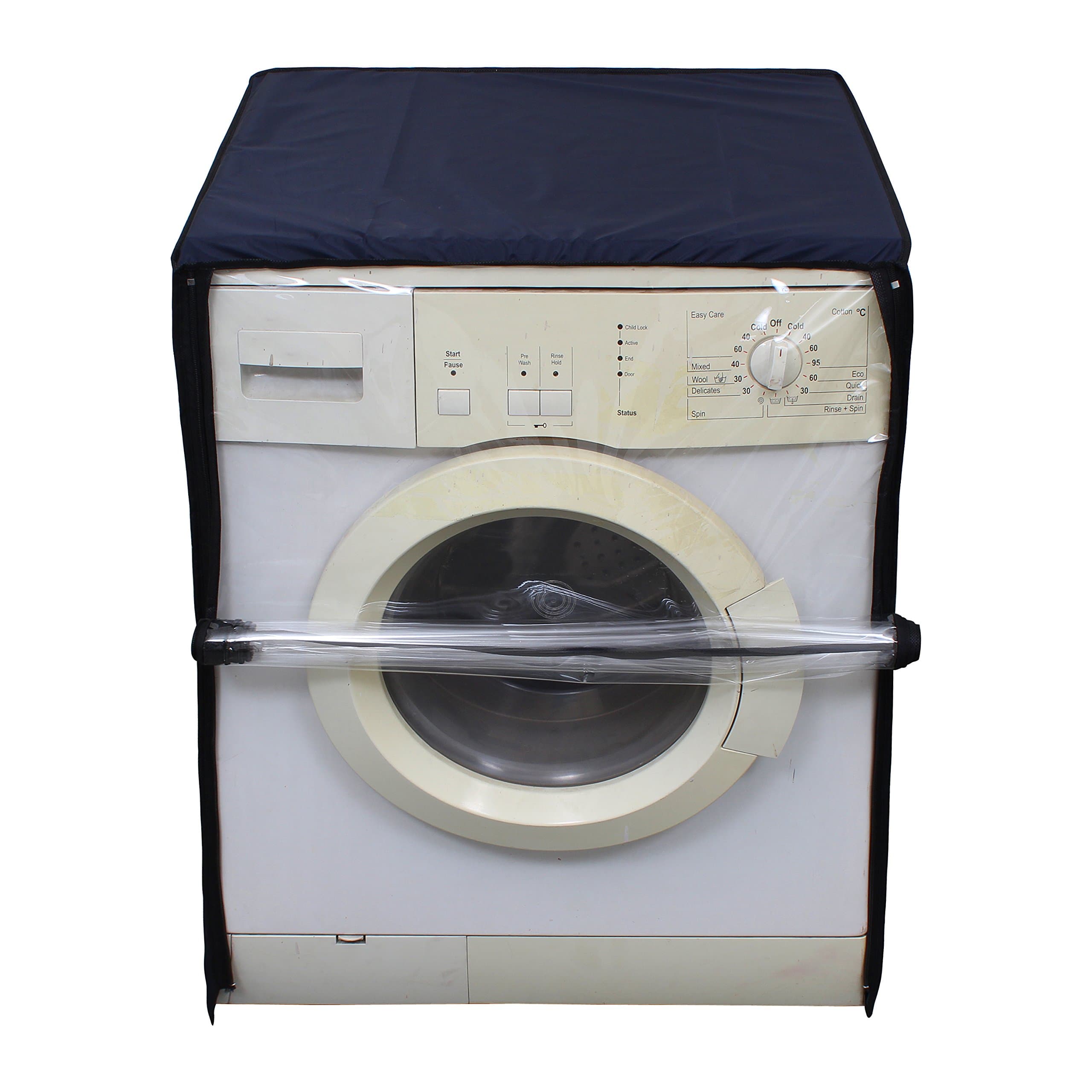 Lithara Waterproof Front Load Washing Machine Cover 7 Kg, 7.2 Kg, 7.5 Kg, 8 Kg (Navy Blue)