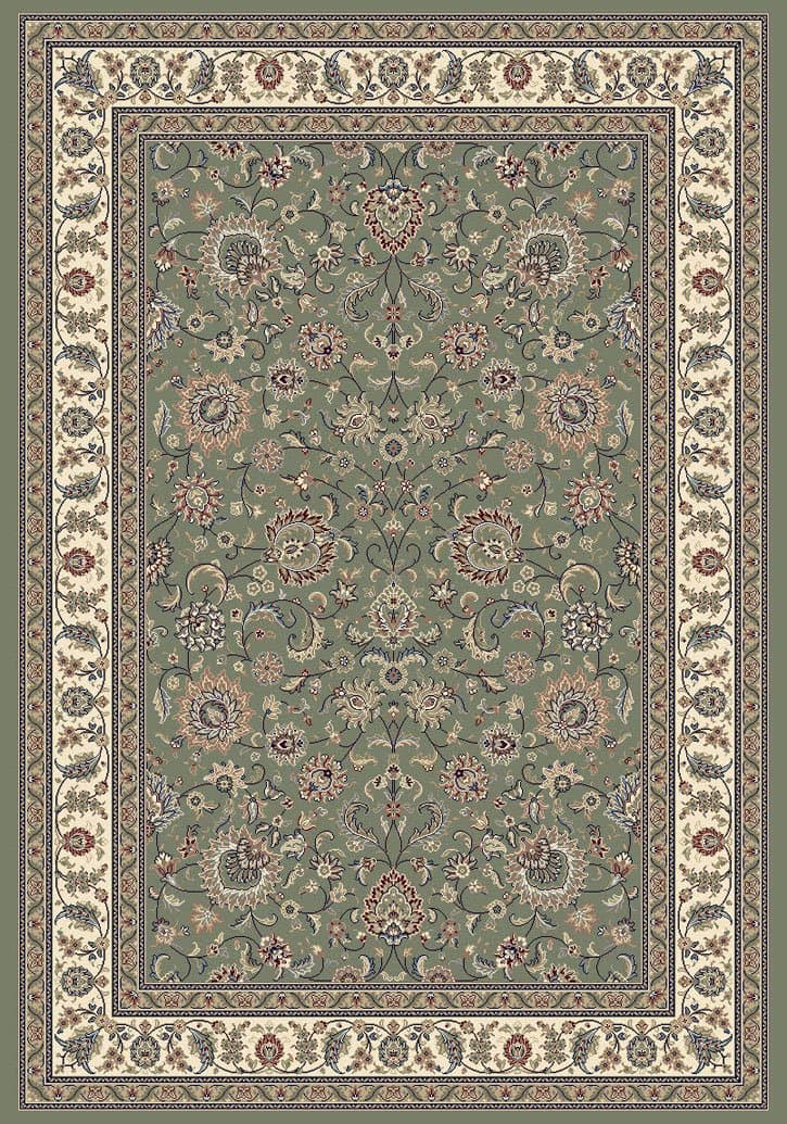 Davinci Kashan 44 Green Runner 2' 3" X 7' 7" Traditional Area Rug