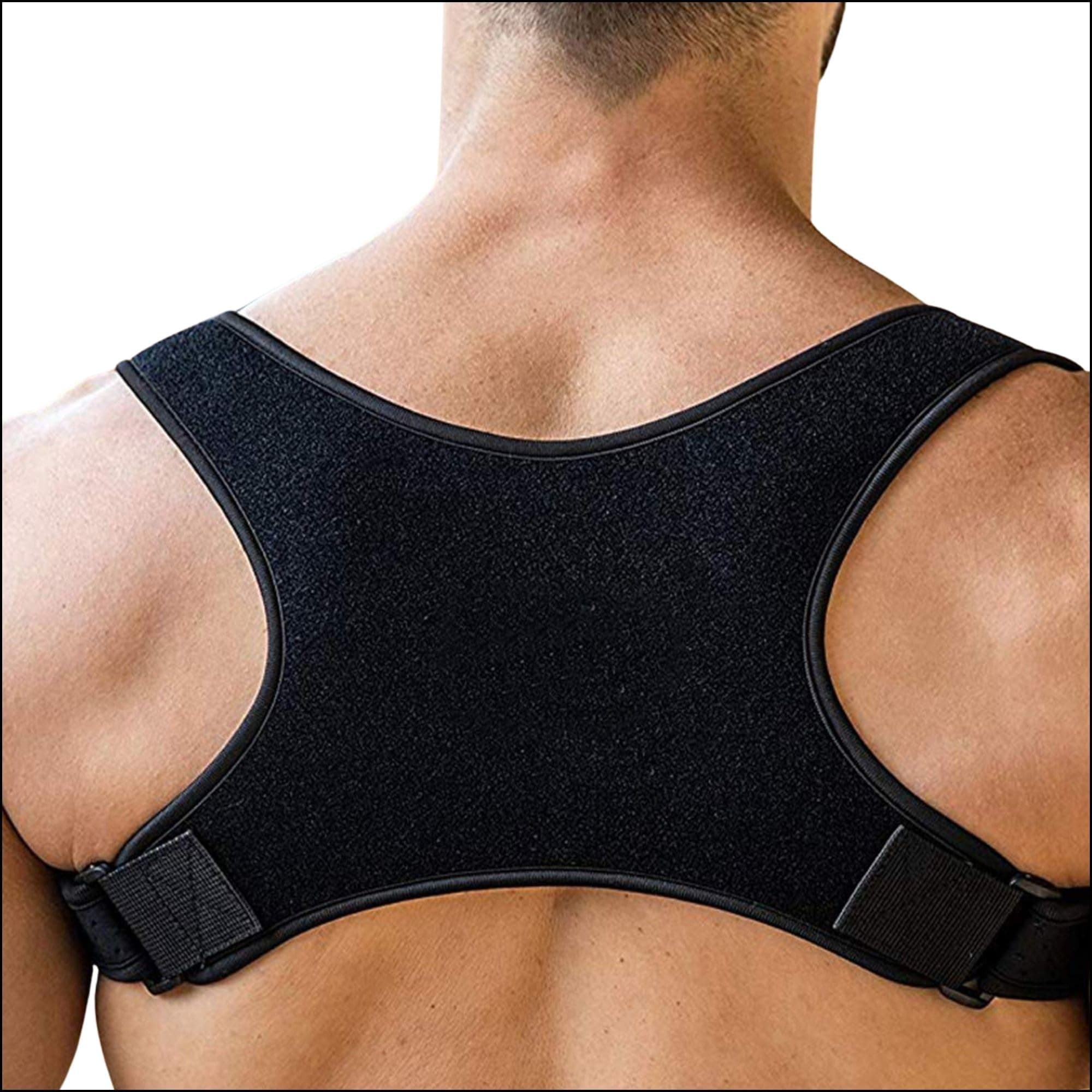 Adjustable Posture Corrector Brace for Men – Universal Fit Upper Back, Shoulder & Clavicle Support, Helps Improve Posture & Relieve Neck, Shoulder & Back Pain (Patented Design)