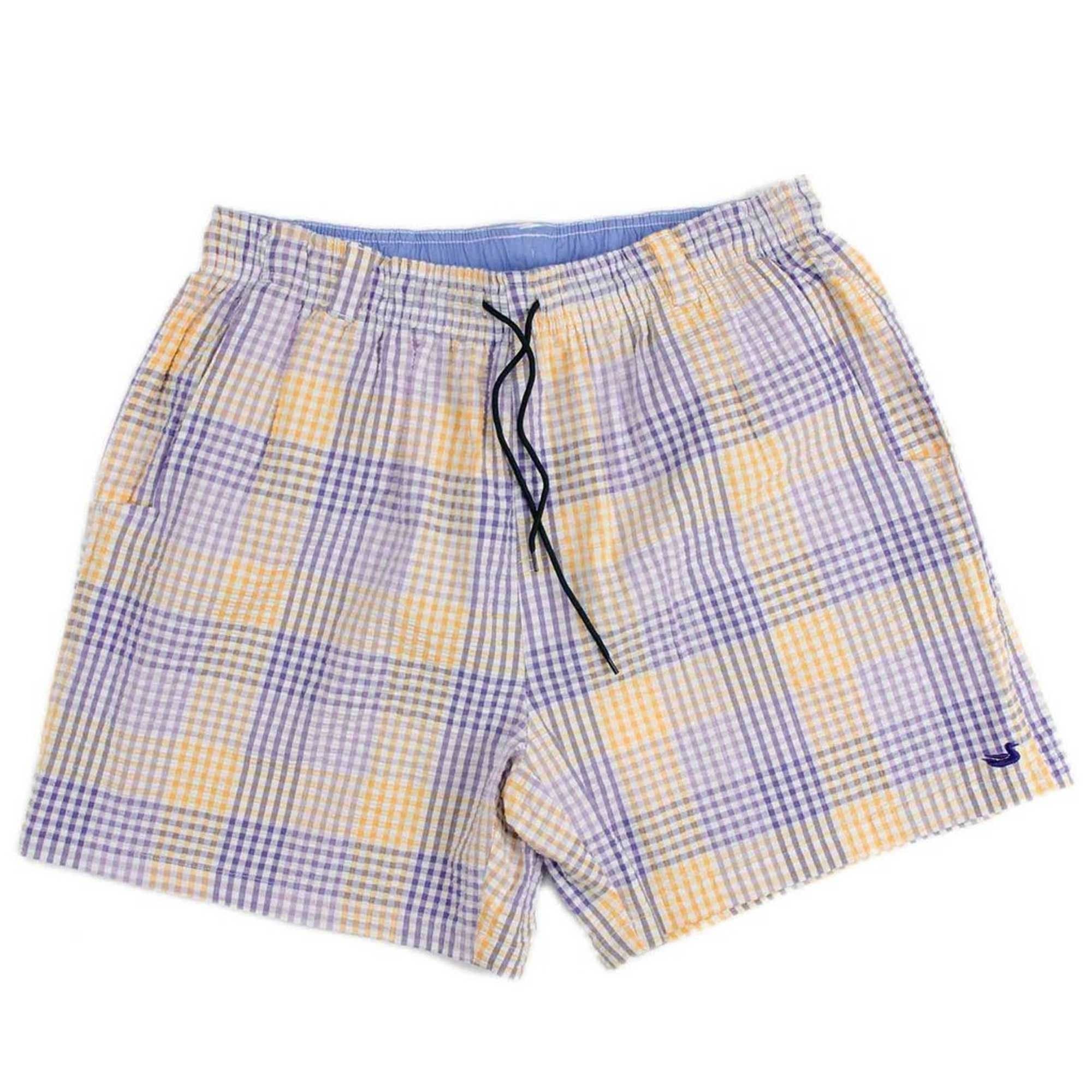 Southern MarshDockside Swim Trunk - Seersucker Gingham