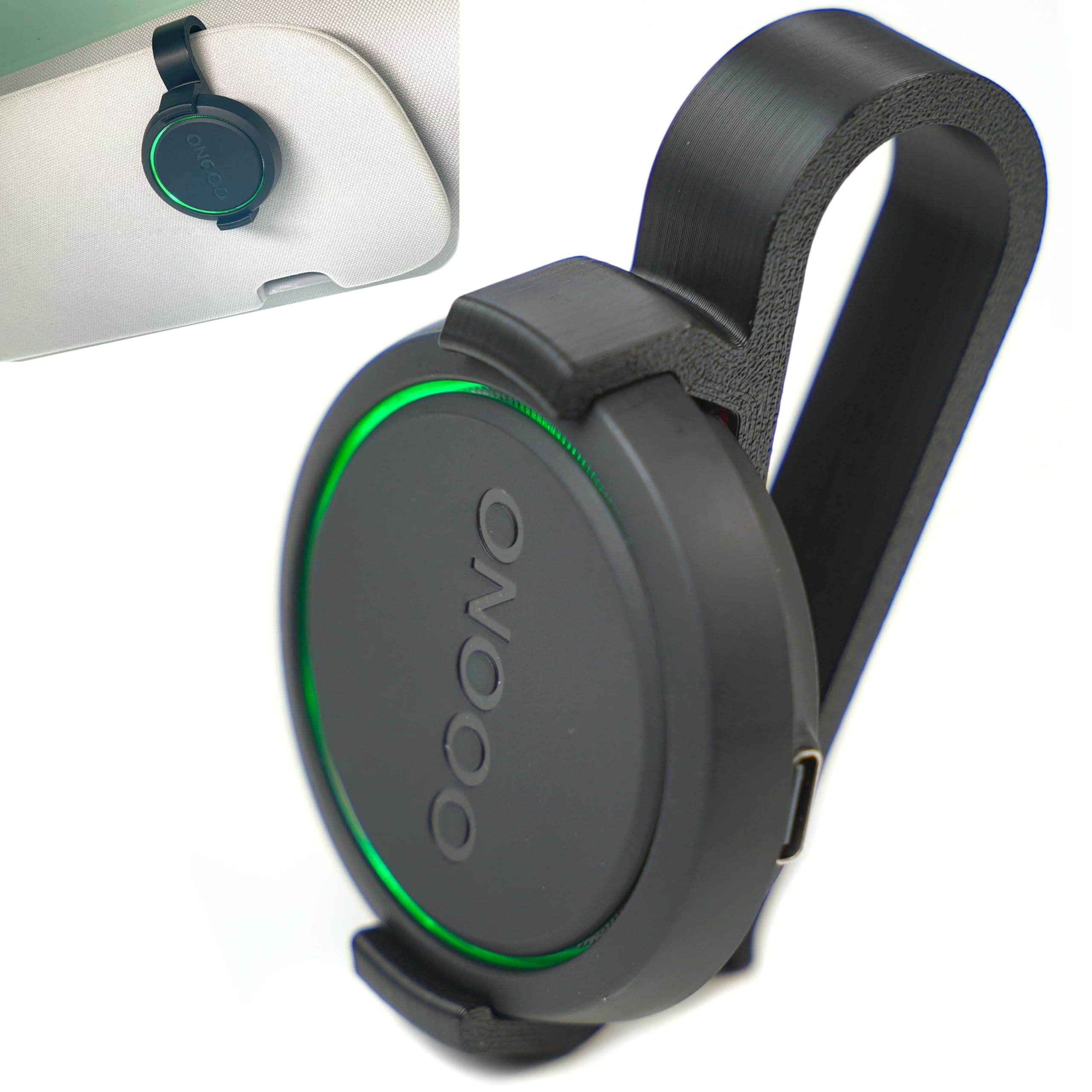 Generisch Sun Visor Holder Suitable for Ooono Co-Driver No2, Mount/Clip for Sun Visor (for OOONO NO2, Black)