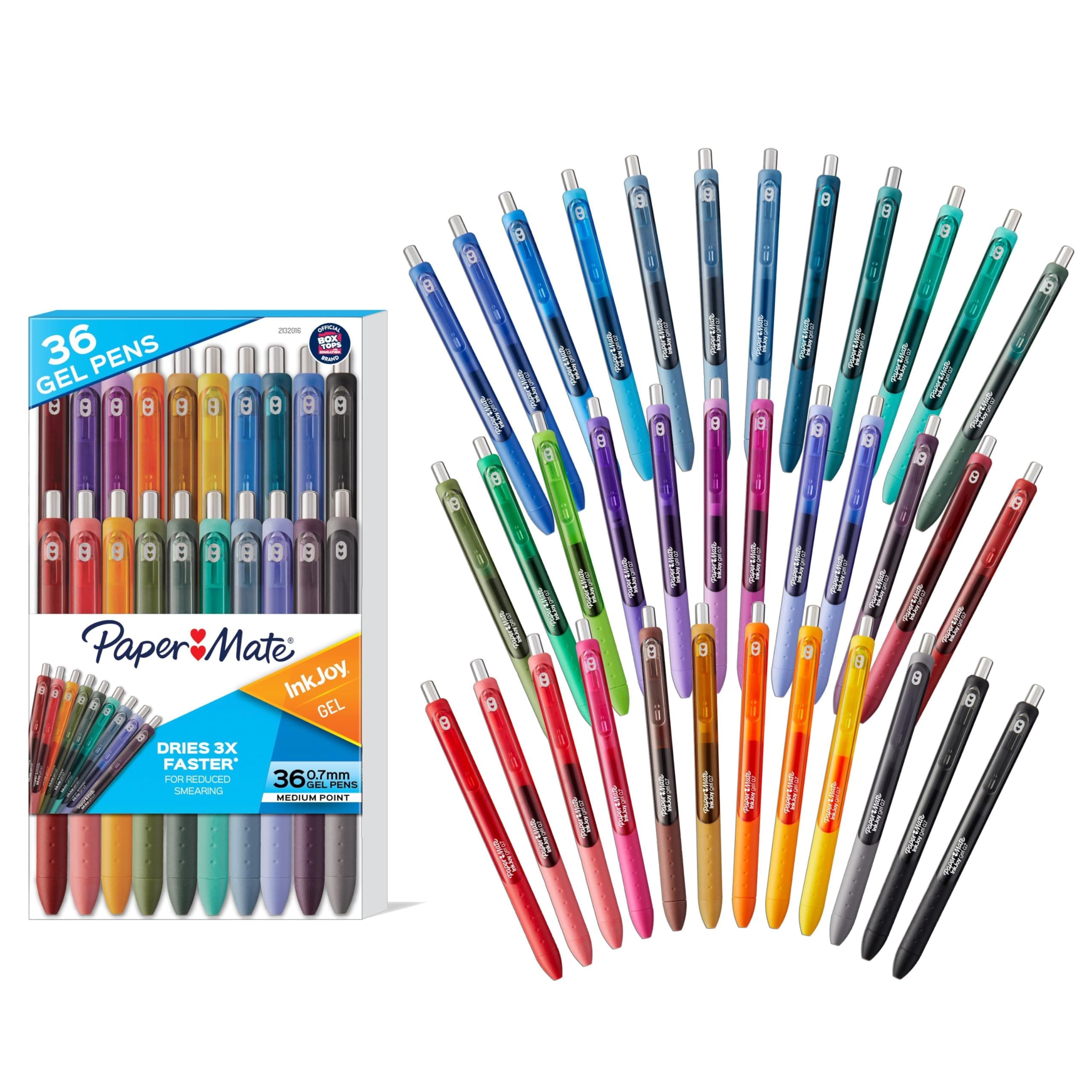 Paper Mate InkJoy Gel Pens, Medium Point (0.7mm), Assorted, 36 Count
