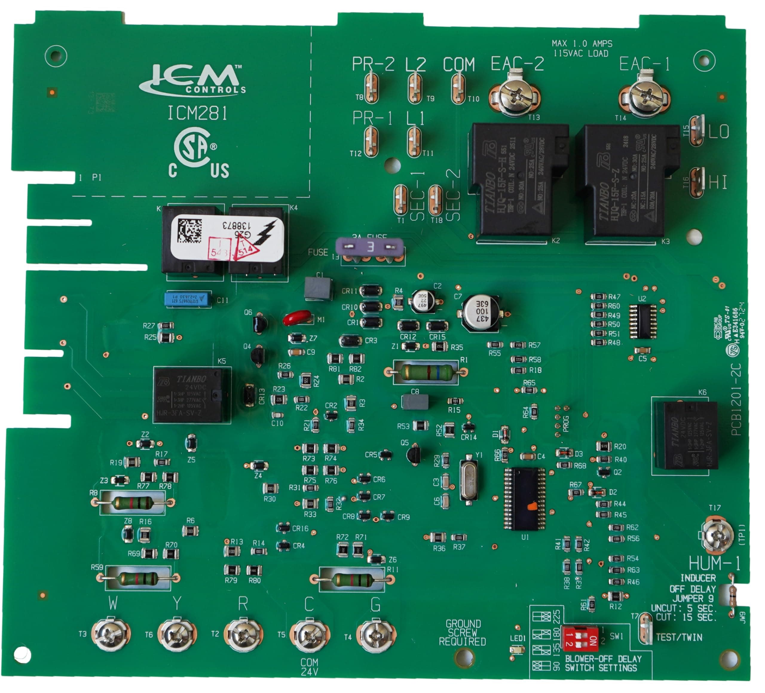 ICM281 Furnace Control Replacement for OEM Models Including Carrier CES0110057-xx Series Control Boards