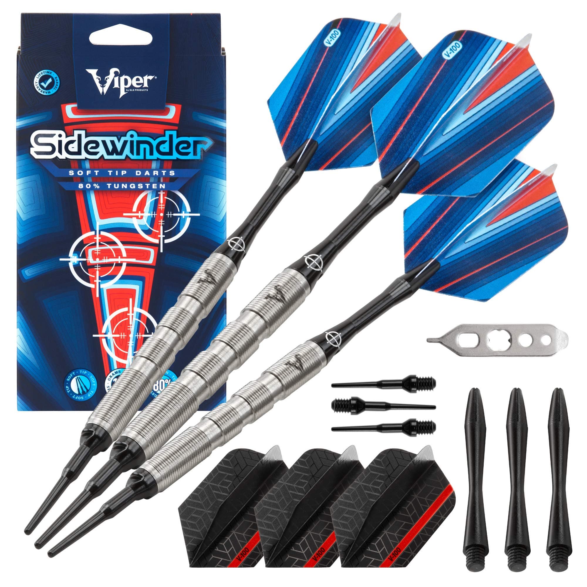 Viper Sidewinder 80% Tungsten Soft Tip Darts, 18 Grams