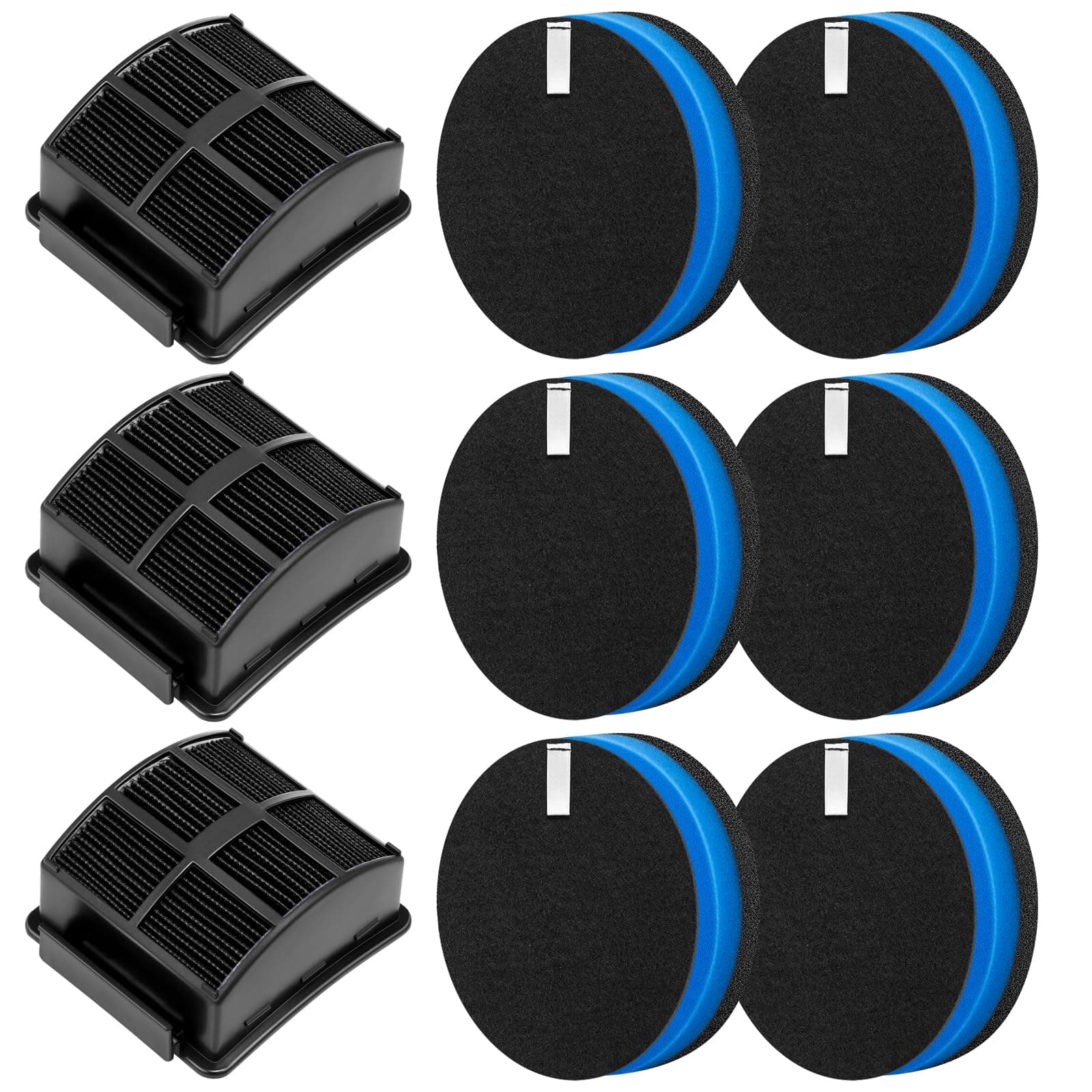 2998 Filter Replacement Kit Compatible with Bissell 2998 Multiclean Lift-Off Pet Vacuum, Fit for Bissell 2998 2999 2849 3000 3057 28492 31259 3399 2852 31269 3125W Vacuum, Part 1625641 (3+6 Pack)