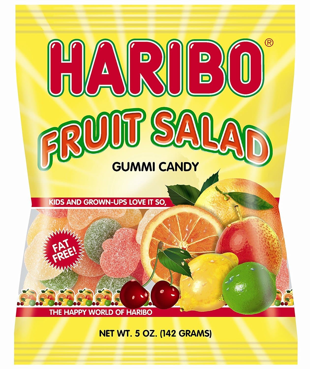 Gummi Candy, Fruit Salad, 5 oz. Bag (Pack of 12)