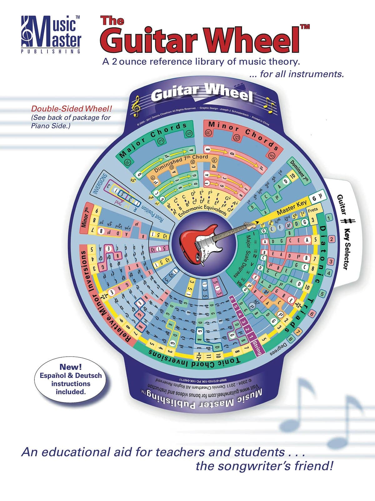 The Guitar & Music Theory Wheel: A 2-Ounce Reference Library of Music Theory for All Instruments Paperback – 1 April 2014