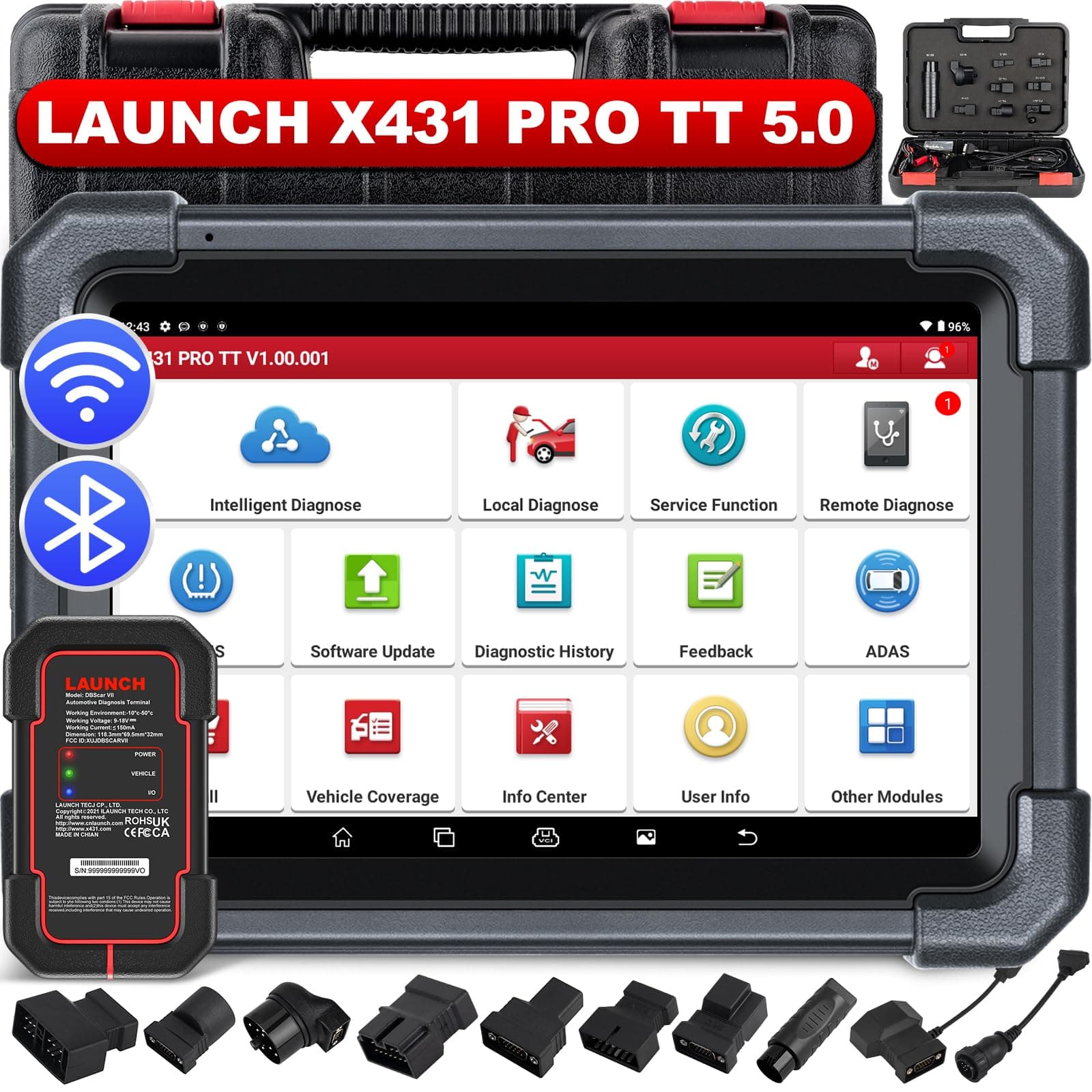 LAUNCH X431 PRO TT 2025 All-in-One Bidirectional Scanner, Full Function Scan for Cars, ECU Coding, Active Test, All System Automotive Tool, 38+ Reset, CANFD&DoIP, FCA AutoAuth, VAG Guide,2 Yrs Update