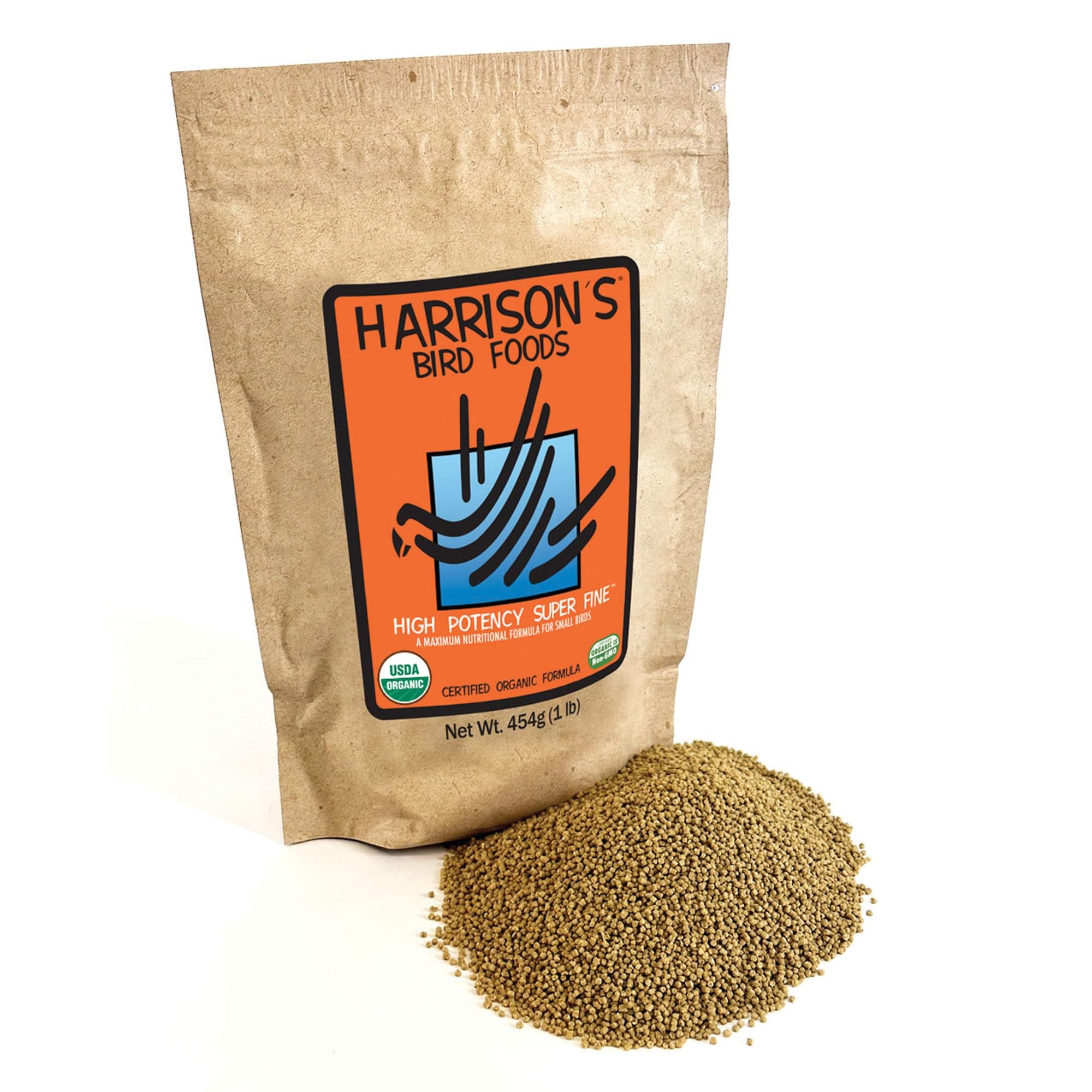 High Potency Maximum Nutritional Formula for Small to Medium Birds, Certified Organic Non-GMO Pet Bird Food, Vet-Developed, Suitable for All Life Stages, 454 g/ 1 lb