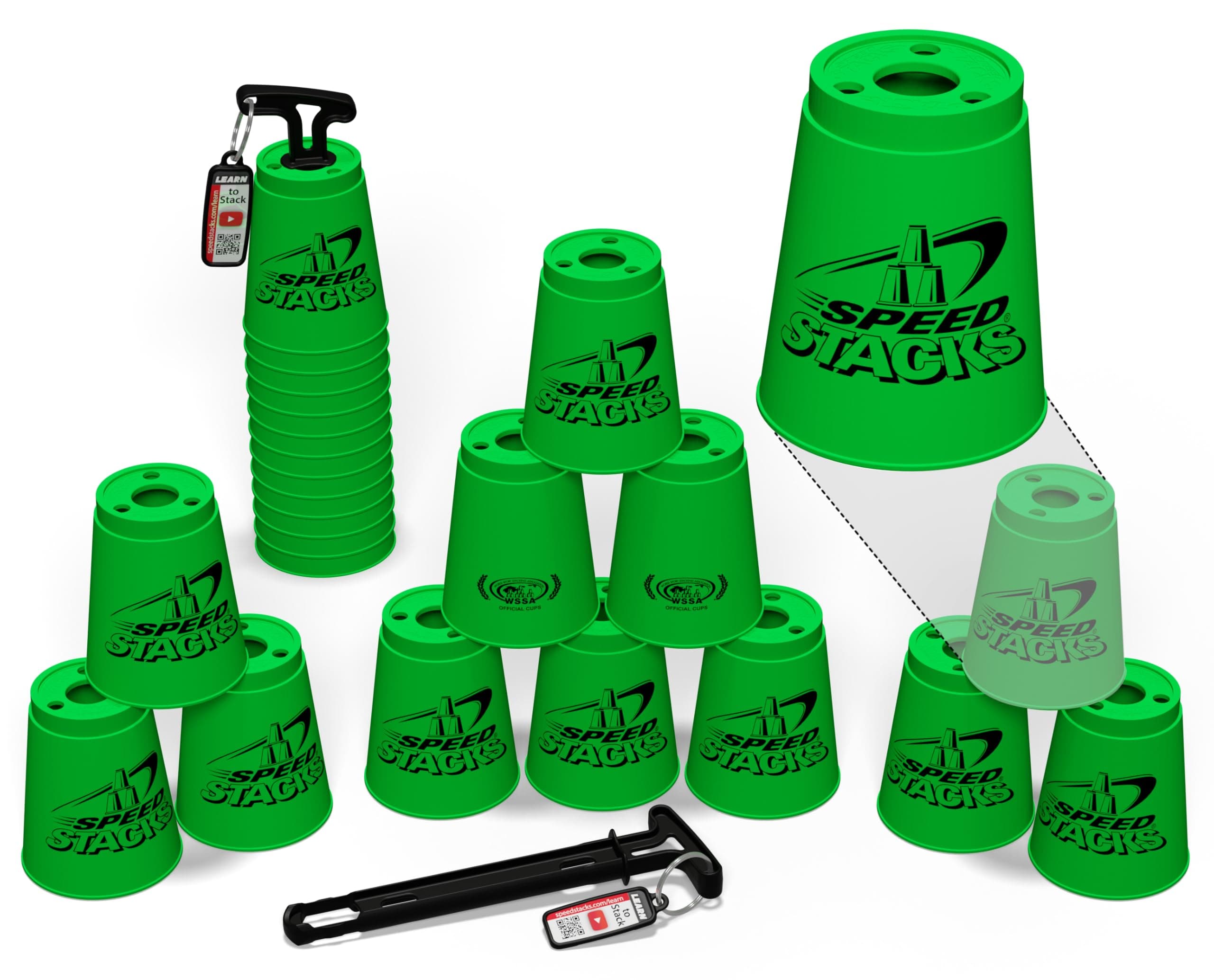 Cups Neon Green (Sport Stacking / Cup Stacking)