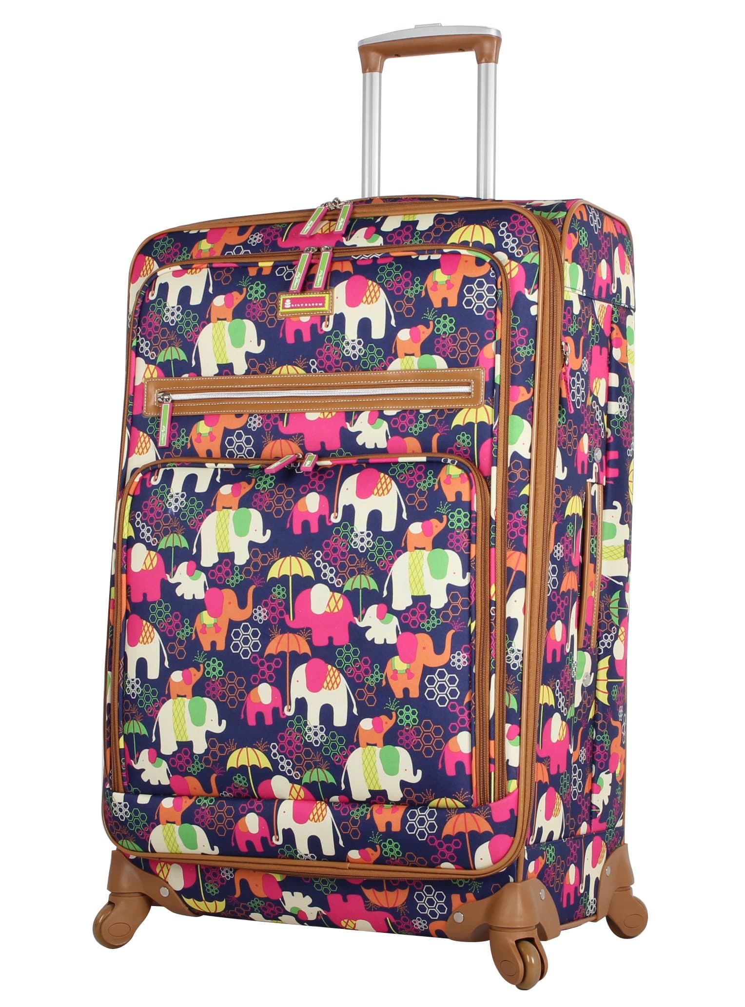 Lily BloomDesign Pattern 28" Luggage Softside Expandable With Double Spinner Wheels, Large Lightweight Suitcase Checked Bag For Women