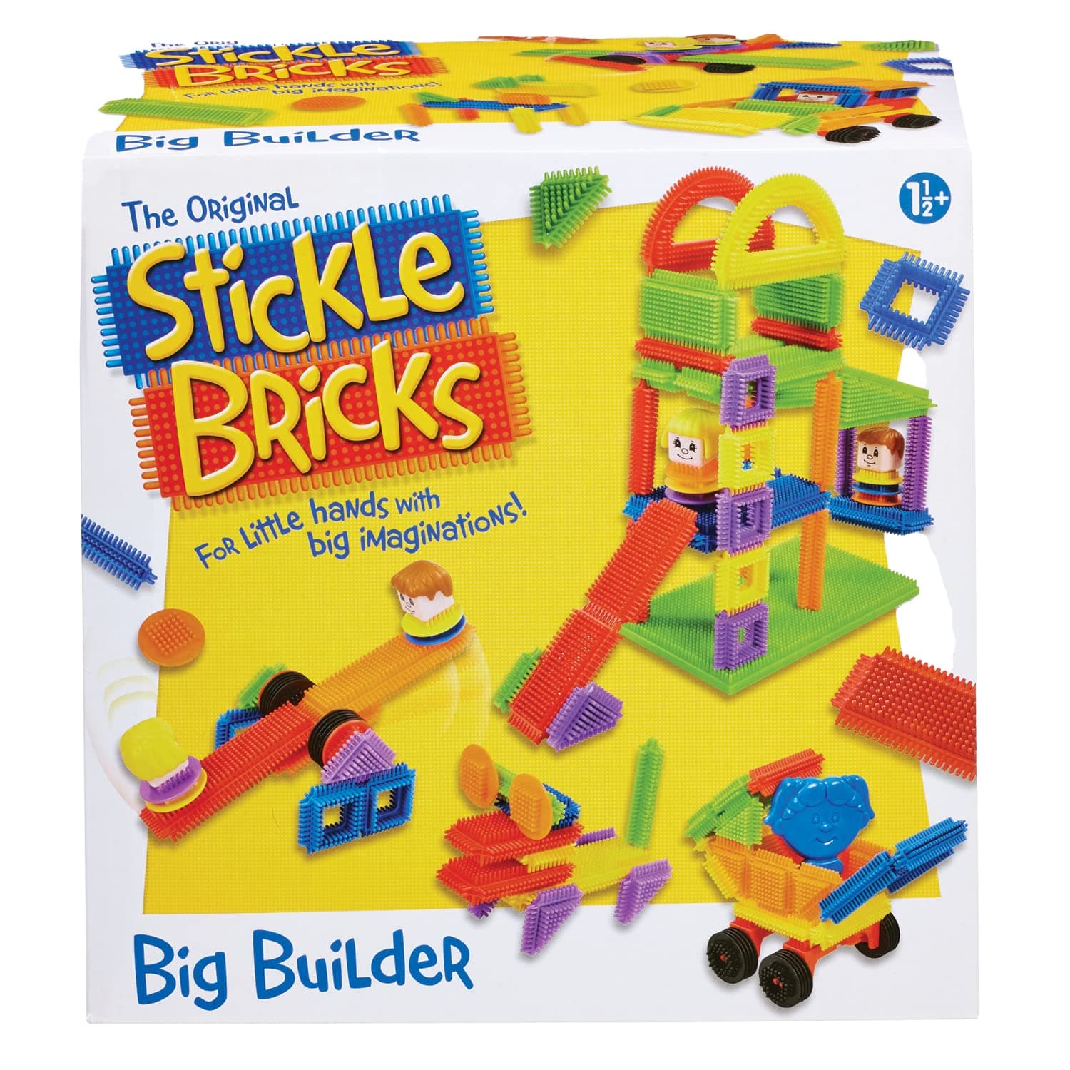 Big Builder Construction Set - Includes over 125 Pieces, Inspire Creativity and Motor Skills, Safe and Durable Construction Toy, Convenient Storage, Suitable for Ages 18 Months+