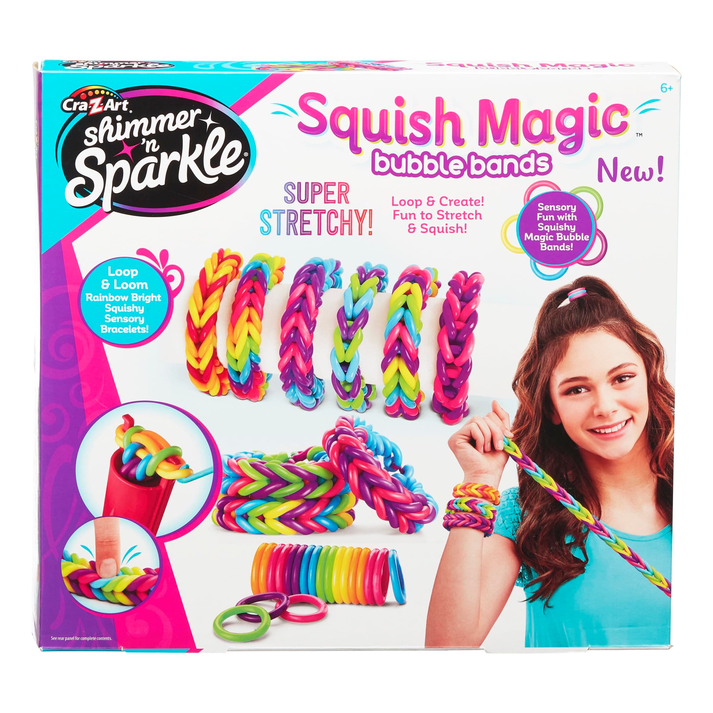 SHIMMER 'N SPARKLE Squish Magic Bubble Bands Loom Band Making Kit, Friendship Bracelets Crafting Toy, Rubber Bands Set, Ages 8+