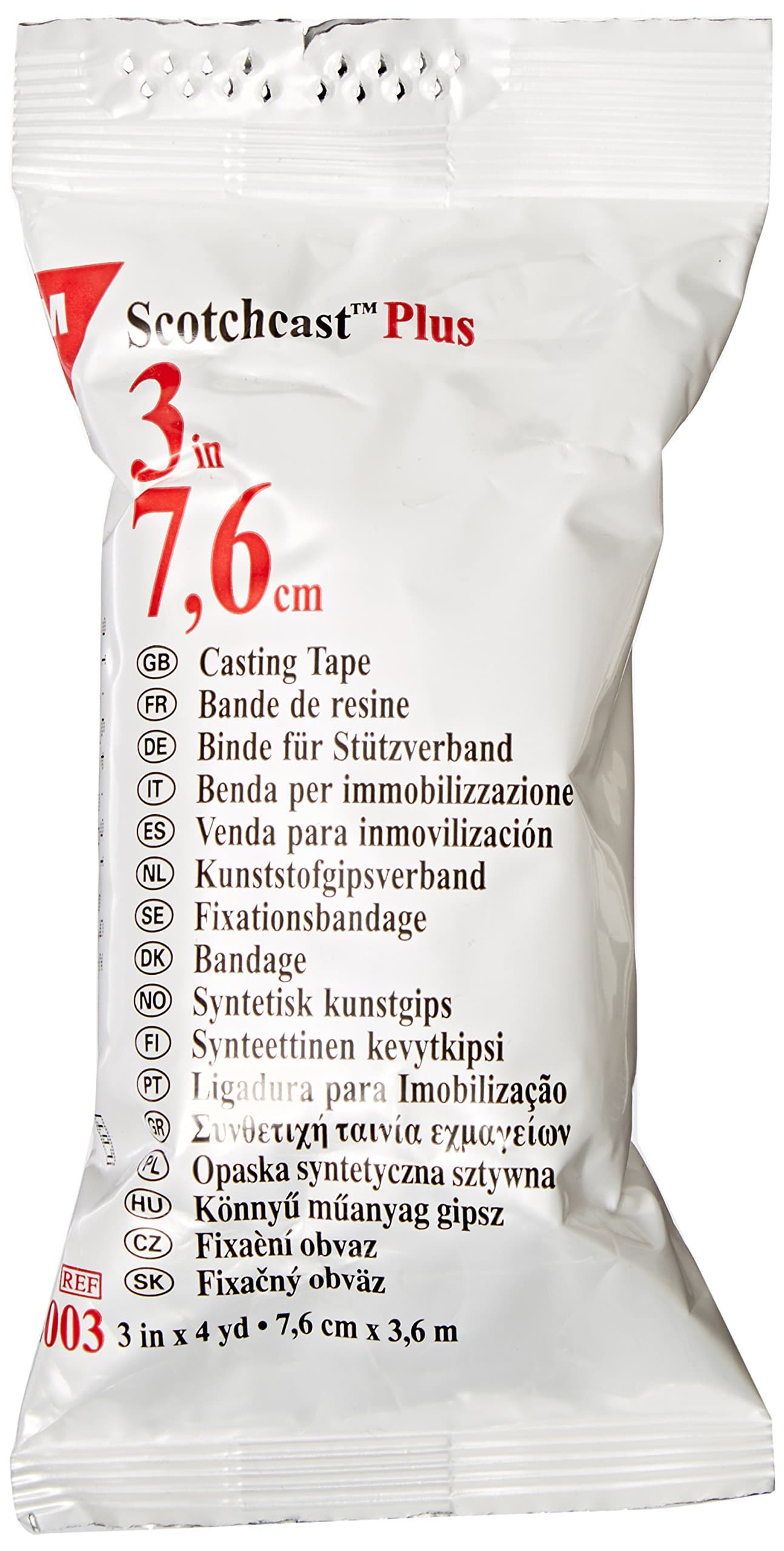 3M 82003 Scotchcast Plus Casting Tape, White, 3" Width, 4 Yard Length, Pack of 10