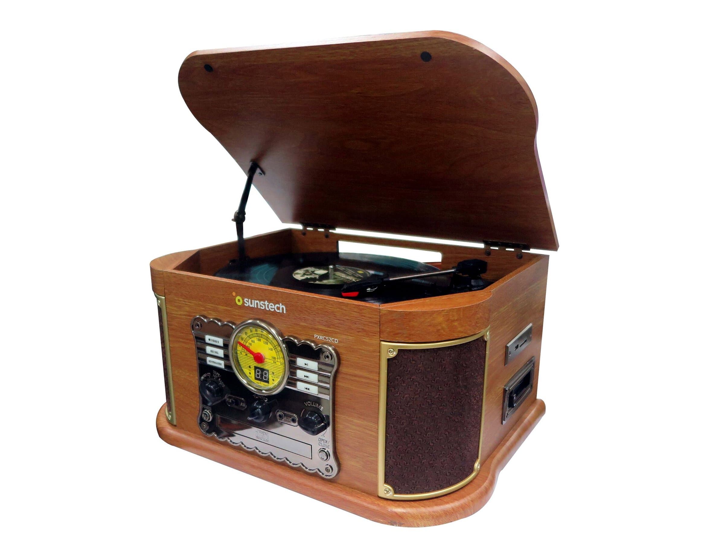 Sunstech PXRC52CDWD Wood Turntable