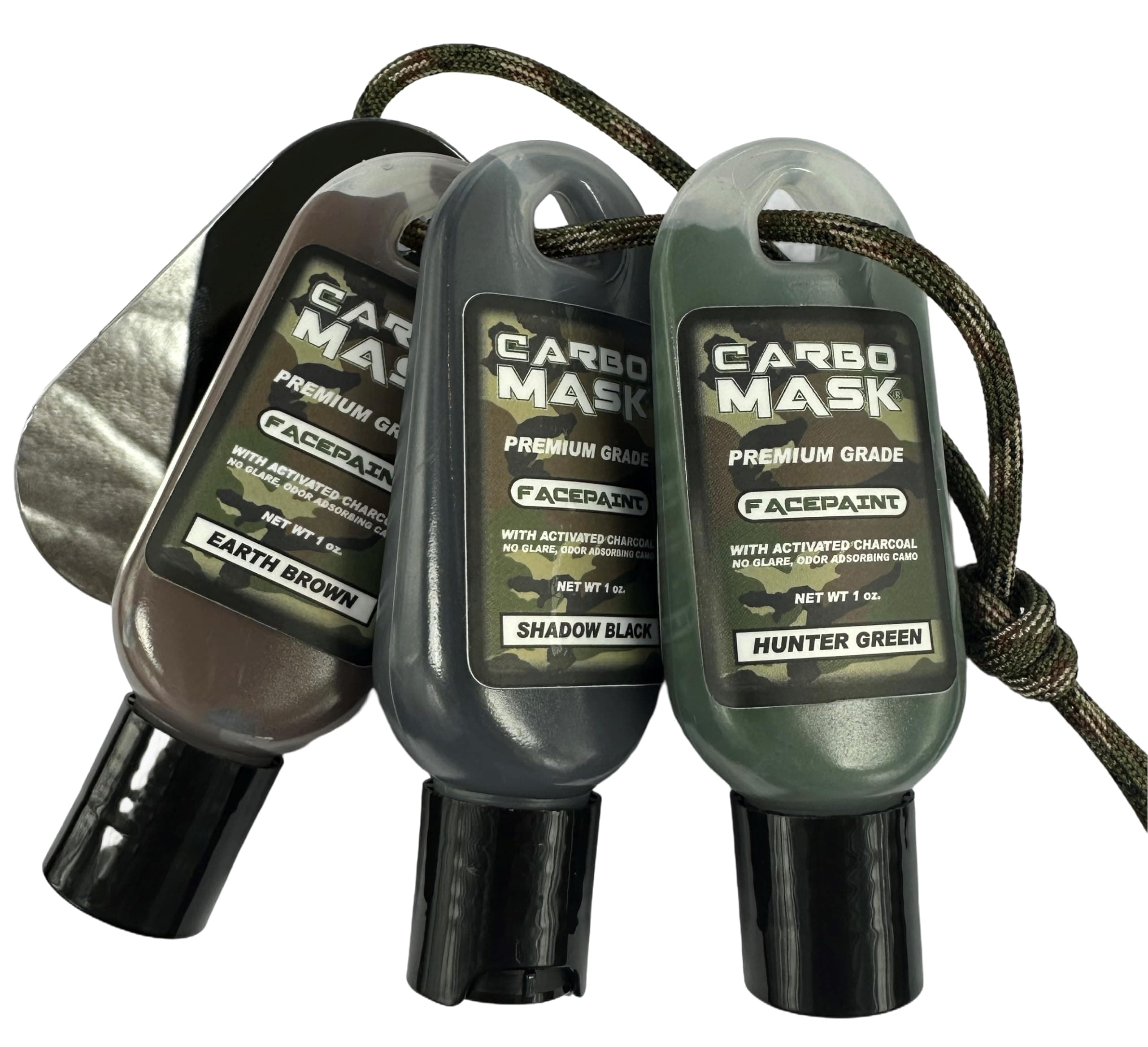 1 oz. Three-Pack Camo Facepaint. No grease. No glare. Easy to remove.