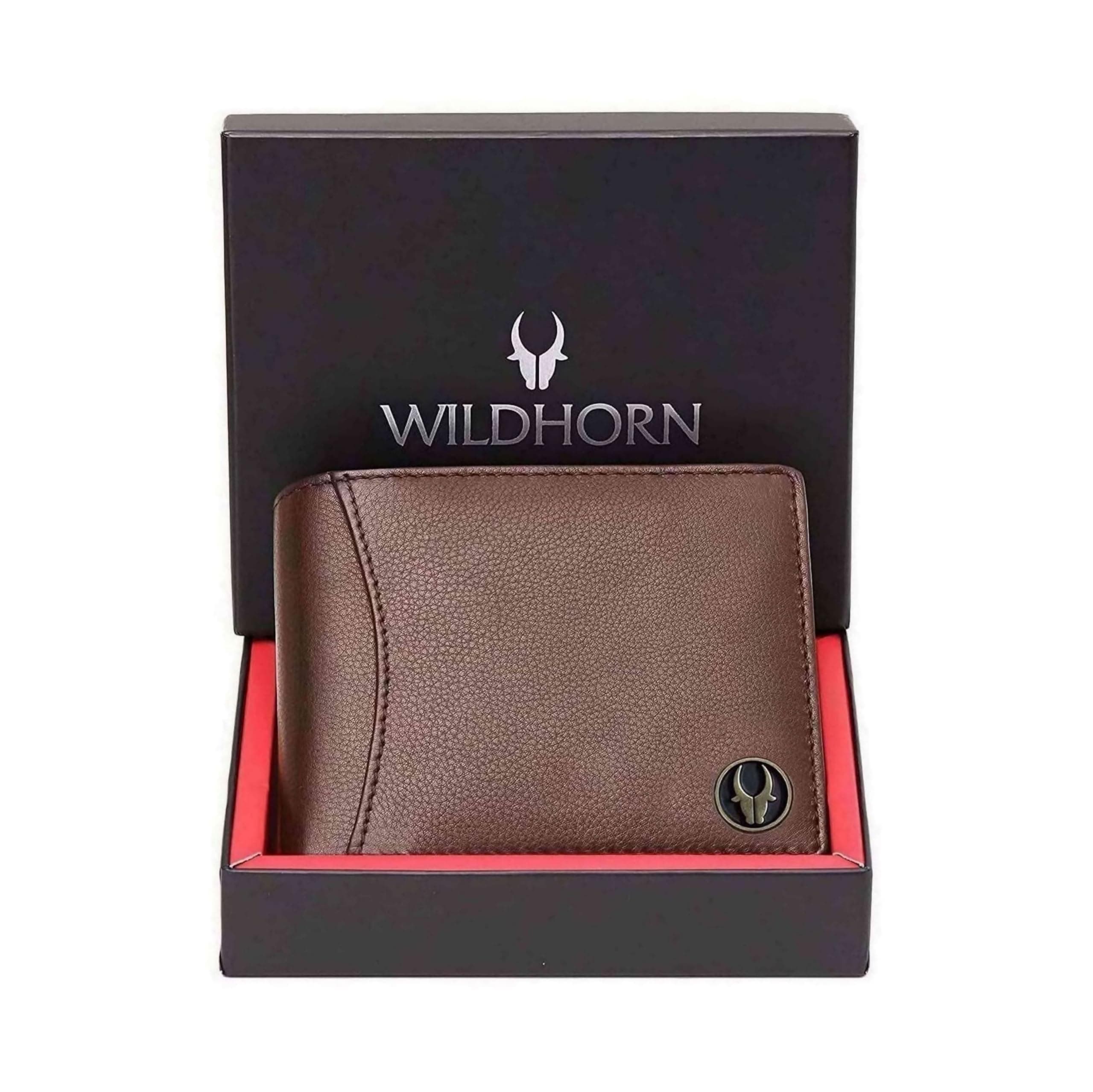 WildHorn Rfid Protected Leather Wallet For Men, Brown