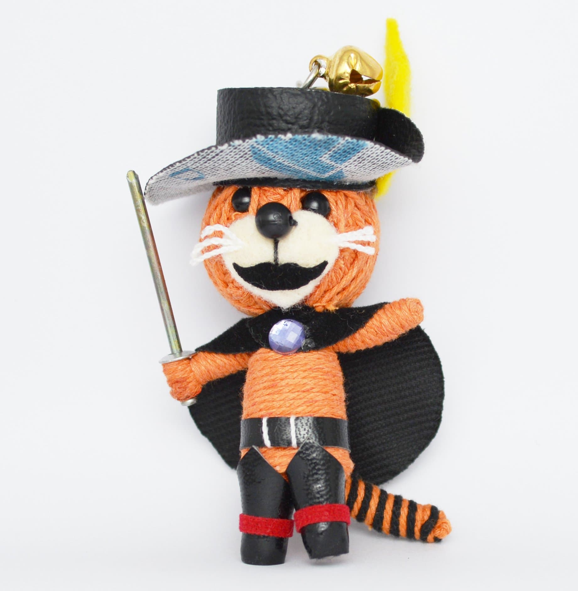 (VD029) Puss in Boots Voodoo String Doll Keychain