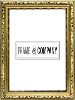 Frame Company Ready To Hang Ornate Shabby Chic Picture/Photo/Poster With MDF Backing Board & High Clarity Styrene Shatterproof Perspex Sheet Oscp-2-Gld-18-12 46cm x 30cm Gold