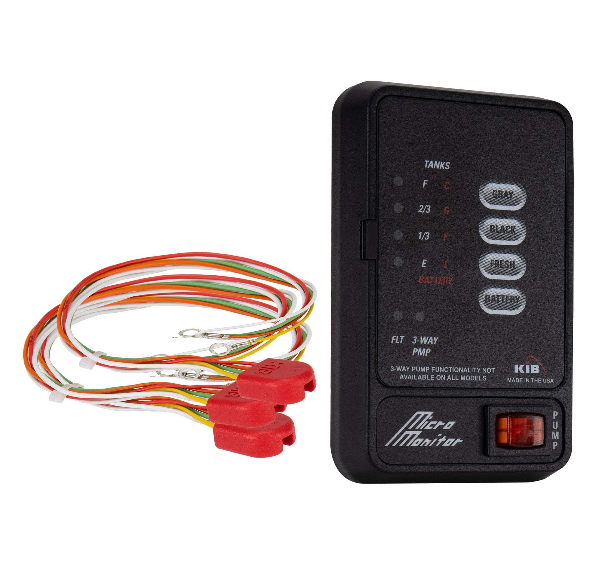 RecPro Replacement Fresh Water or Holding Tank Level Sensor RV Monitor M21 Panel (Black)