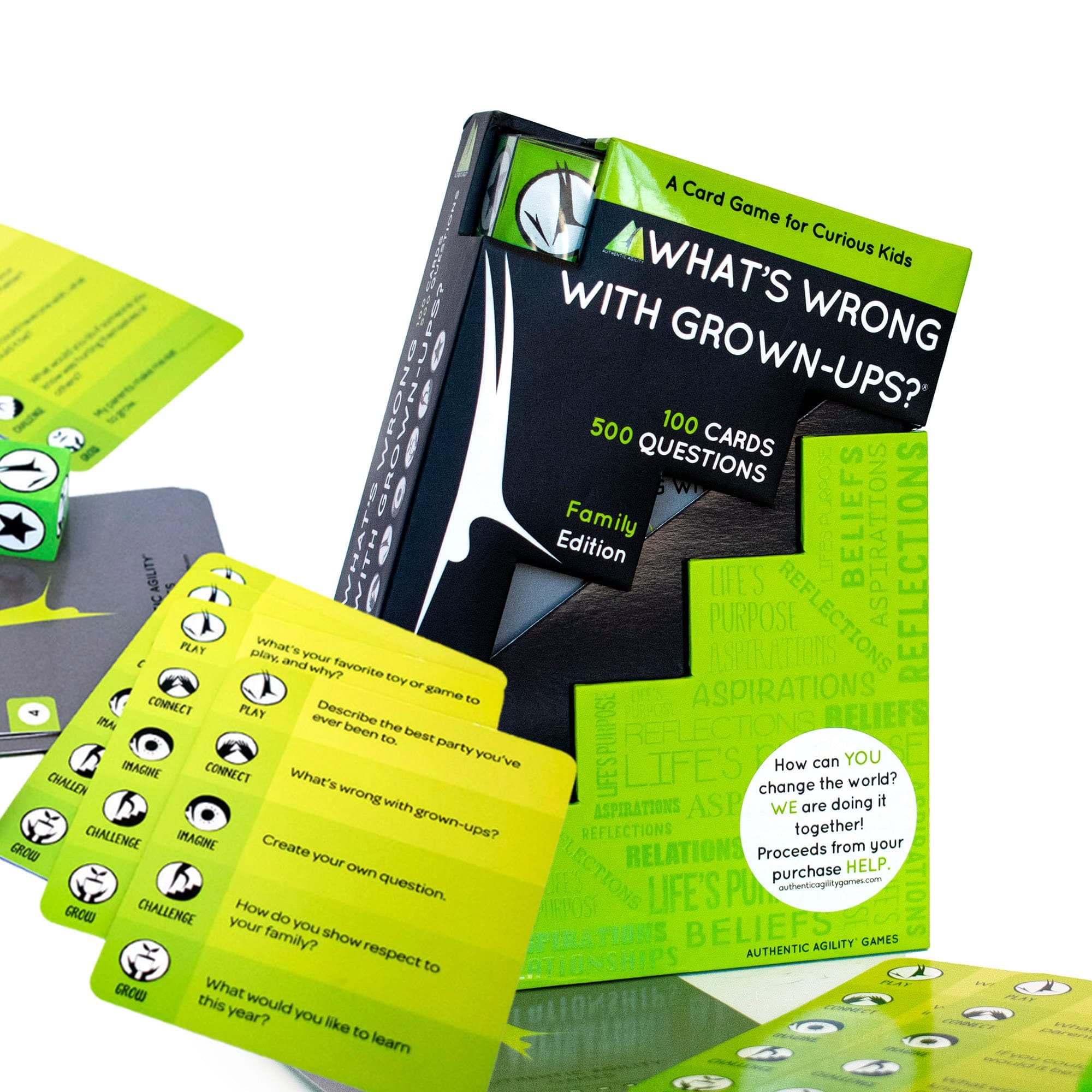 Authentic Agility What's Wrong with Grown-Ups Game – 500-Question Icebreaker for Families, Teens & Adults to Spark Fun, Thoughtful Conversations