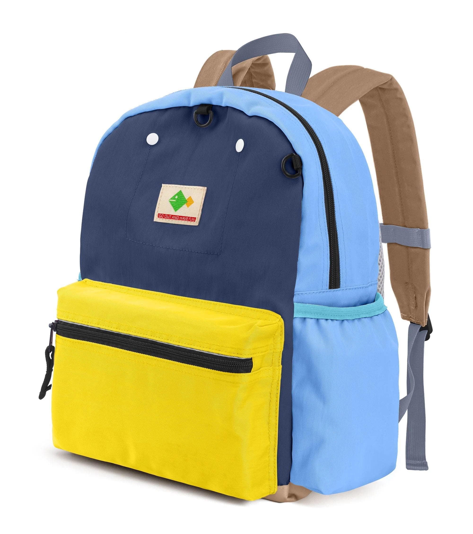 Kids Backpacks, Unisex, Multicolored, Medium, 13" H, 1L, Nylon, Modern, Cartoon, 3-5 Years, Elementary School, Travel, School