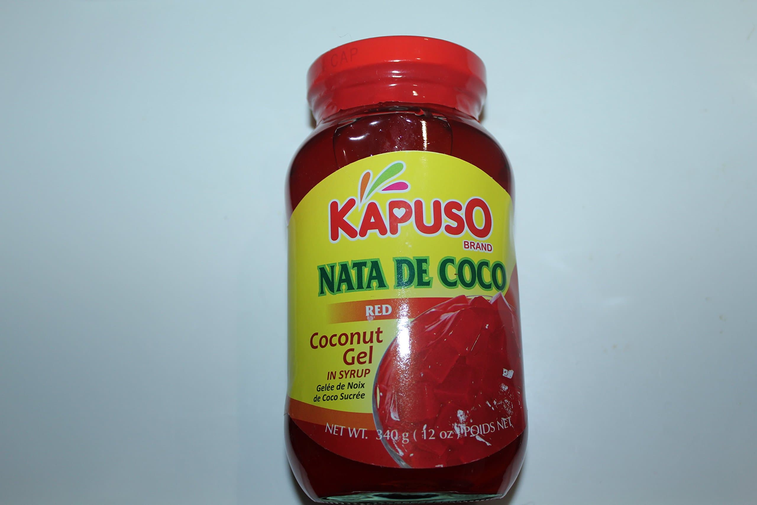 KapusoBrand Coconut Gel or Nata De Coco Red Pack of Three Jars 12 Oz a Jar