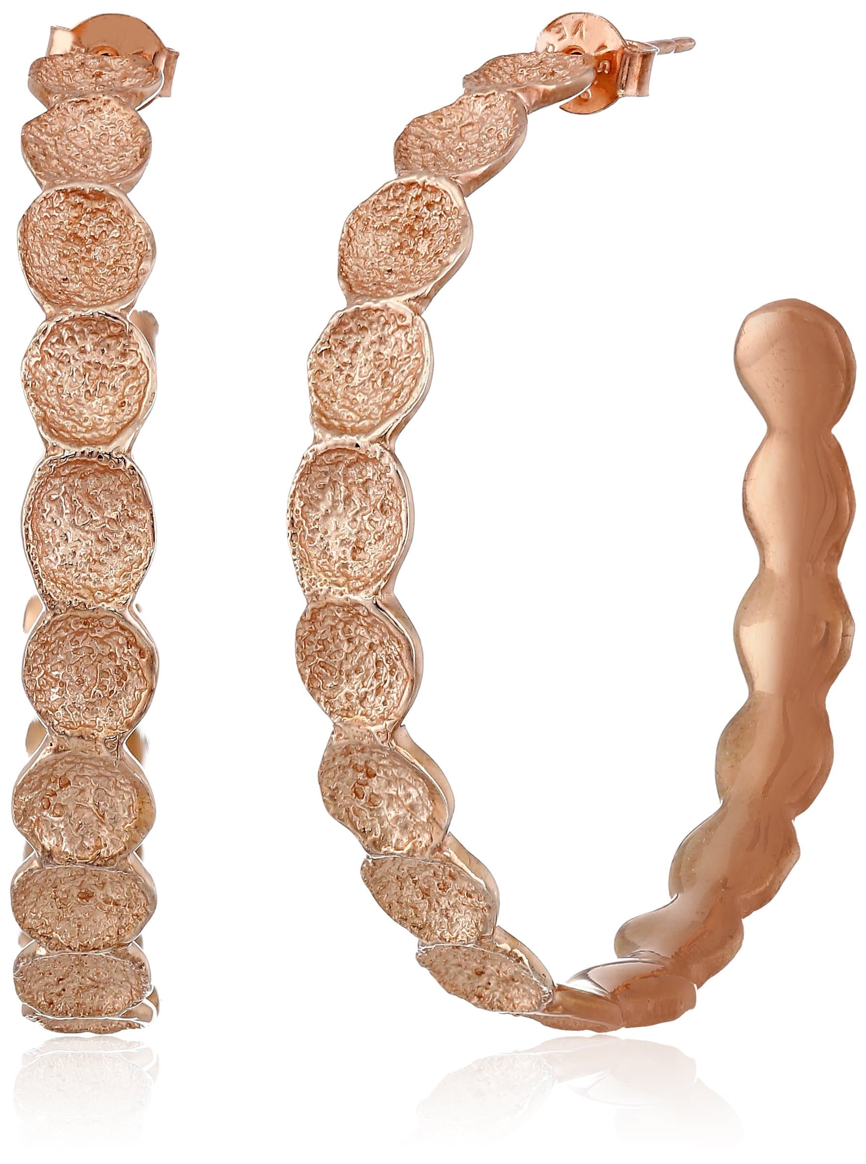 MELINDA MARIA "Pod Collection" Rose Solid Infinity Hoop Earrings