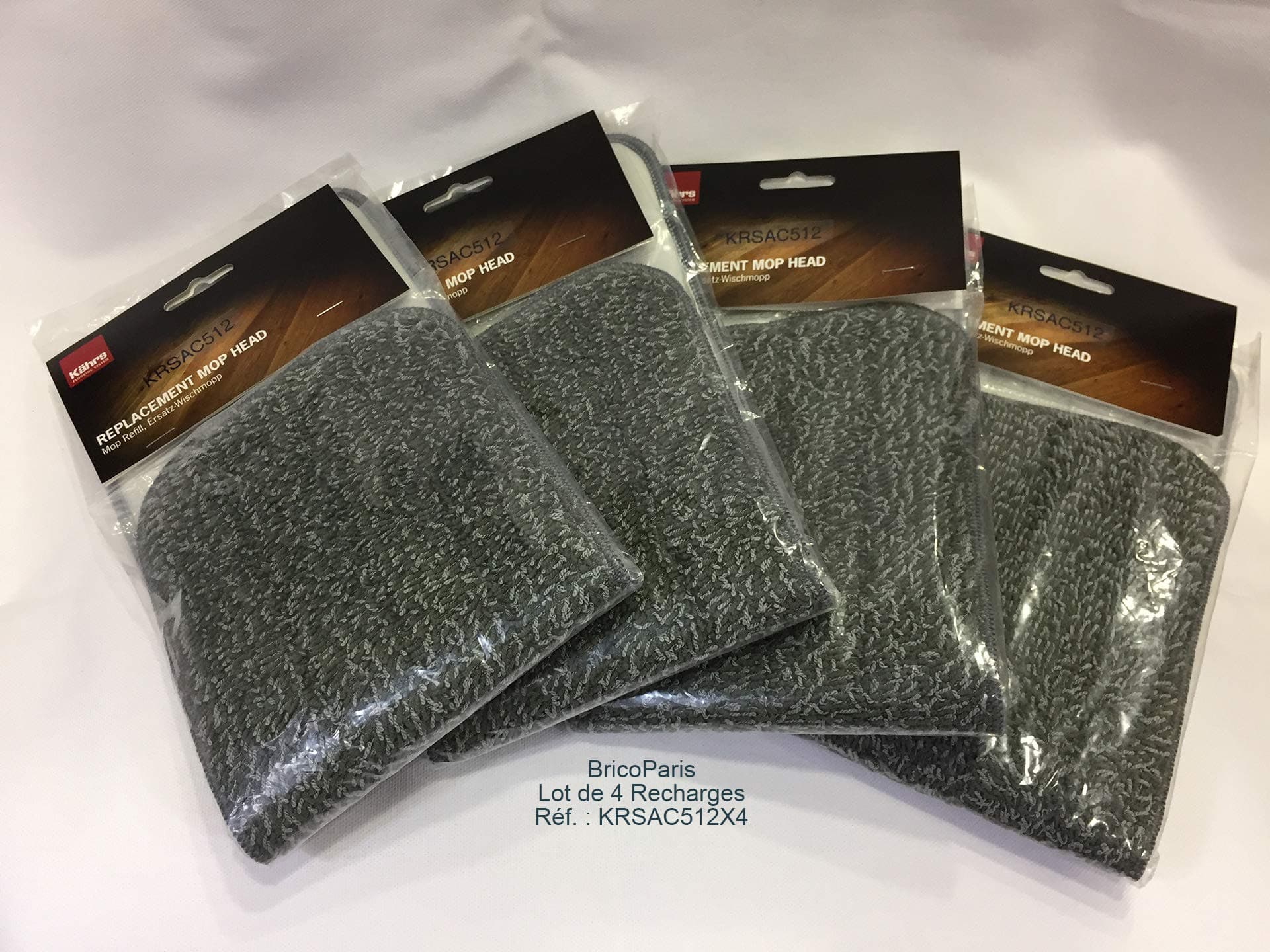 Kahrs Microfiber Replacement Mop Head Pad Refill Grey Floor Cleaner