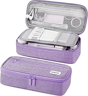 WEMATE Pencil Case, Large Storage Organizer for Stationery, Back - to - School Essential, Teacher Must - have, Big Pencil Pouch, Marker Case School Supplies for College & High School