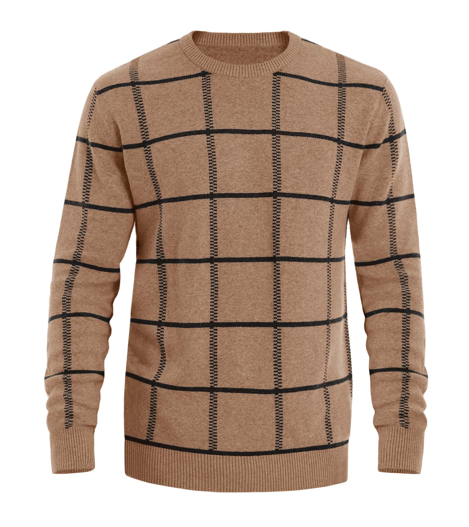 MAGNIVITMen's Basic Designed Knitted Sweaters Cotton Soft Crewneck Fall Winter Sweaters