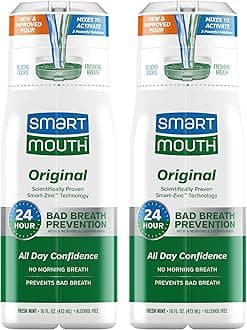 Original Zinc Activated Mouthwash - Instant Fresh Breath Mouthwash - Eliminates Bad Odors and Bad Breath - Alcohol-Free, Sugar-Free, Gluten-Free - Fresh Mint - 16 fl oz (2 Pack)