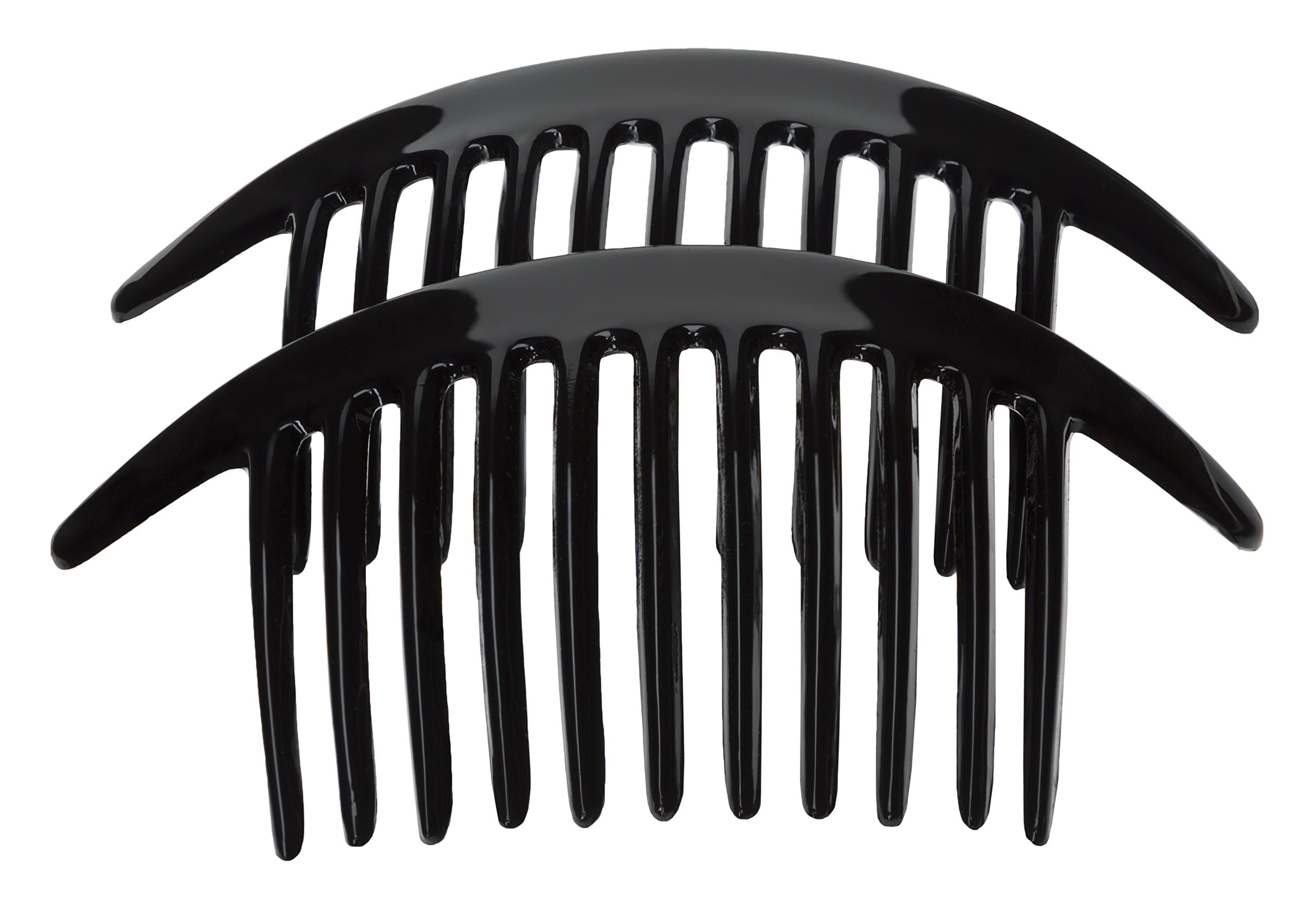 Belle Interlocking Comb Pair - Black