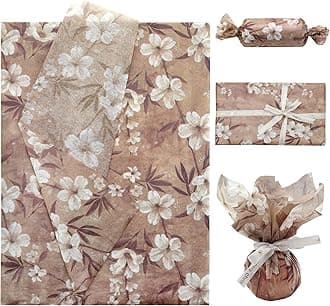 Benvo Floral Tissue Paper 20x29 Inch - 20 Sheets Decoupage Craft Paper for Gift Wrapping, Flower DIY Art Projects, Spring Wedding, Birthday & Baby Shower Decorations(Style I)