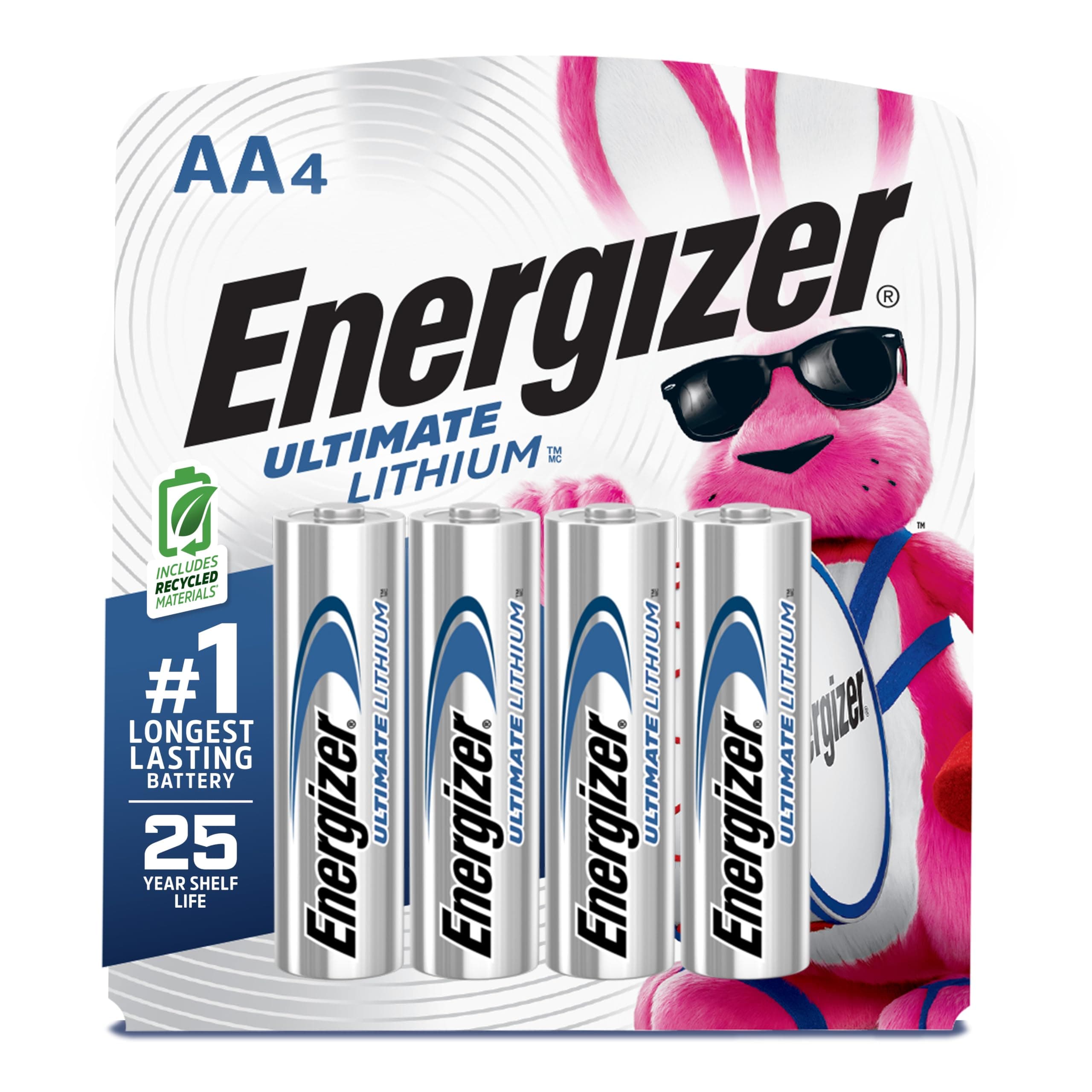 Energizer Energizer AA Lithium Batteries, Double A Battery Ultimate Lithium (4 Count)