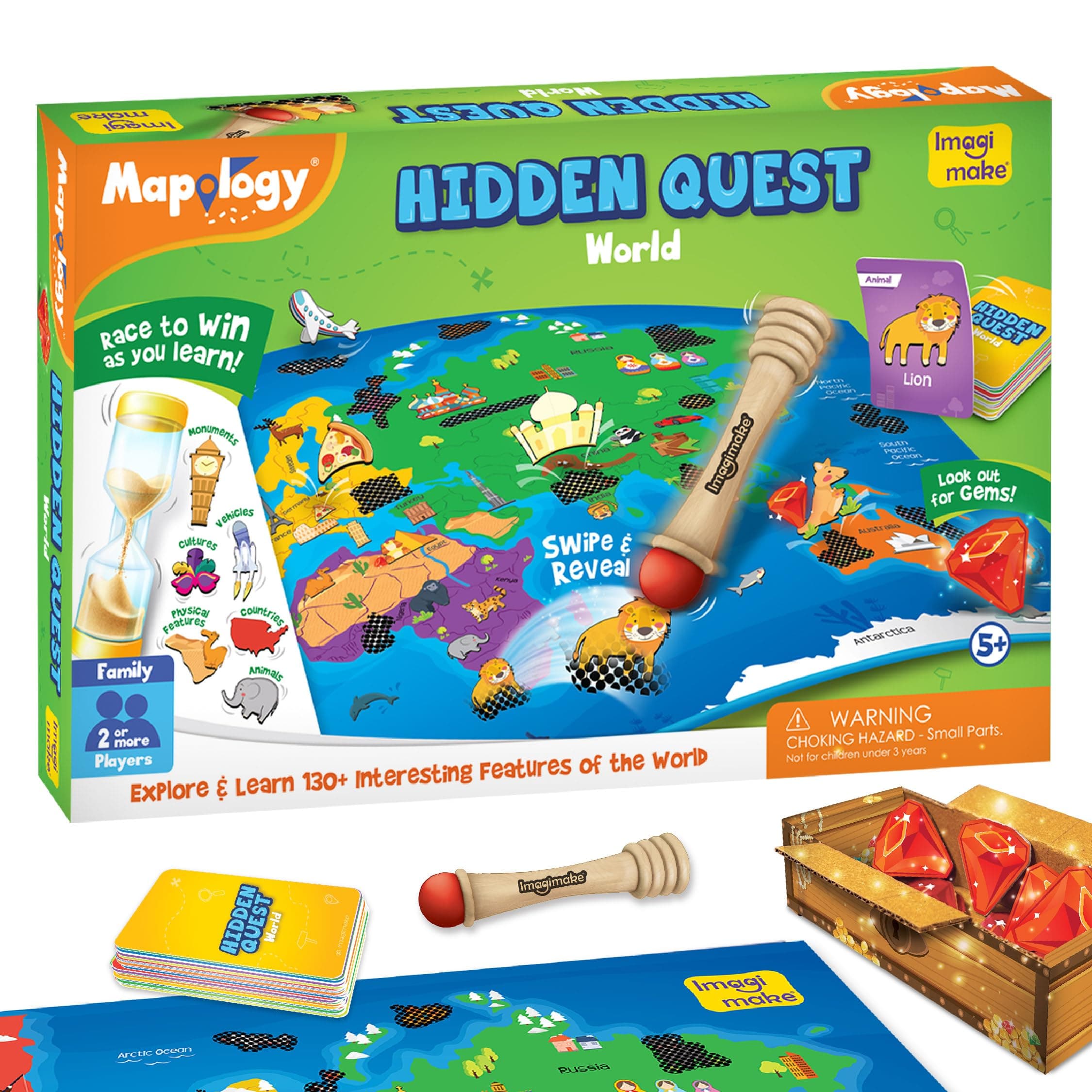 Imagimake Kids Mapology Hidden Quest Board Game