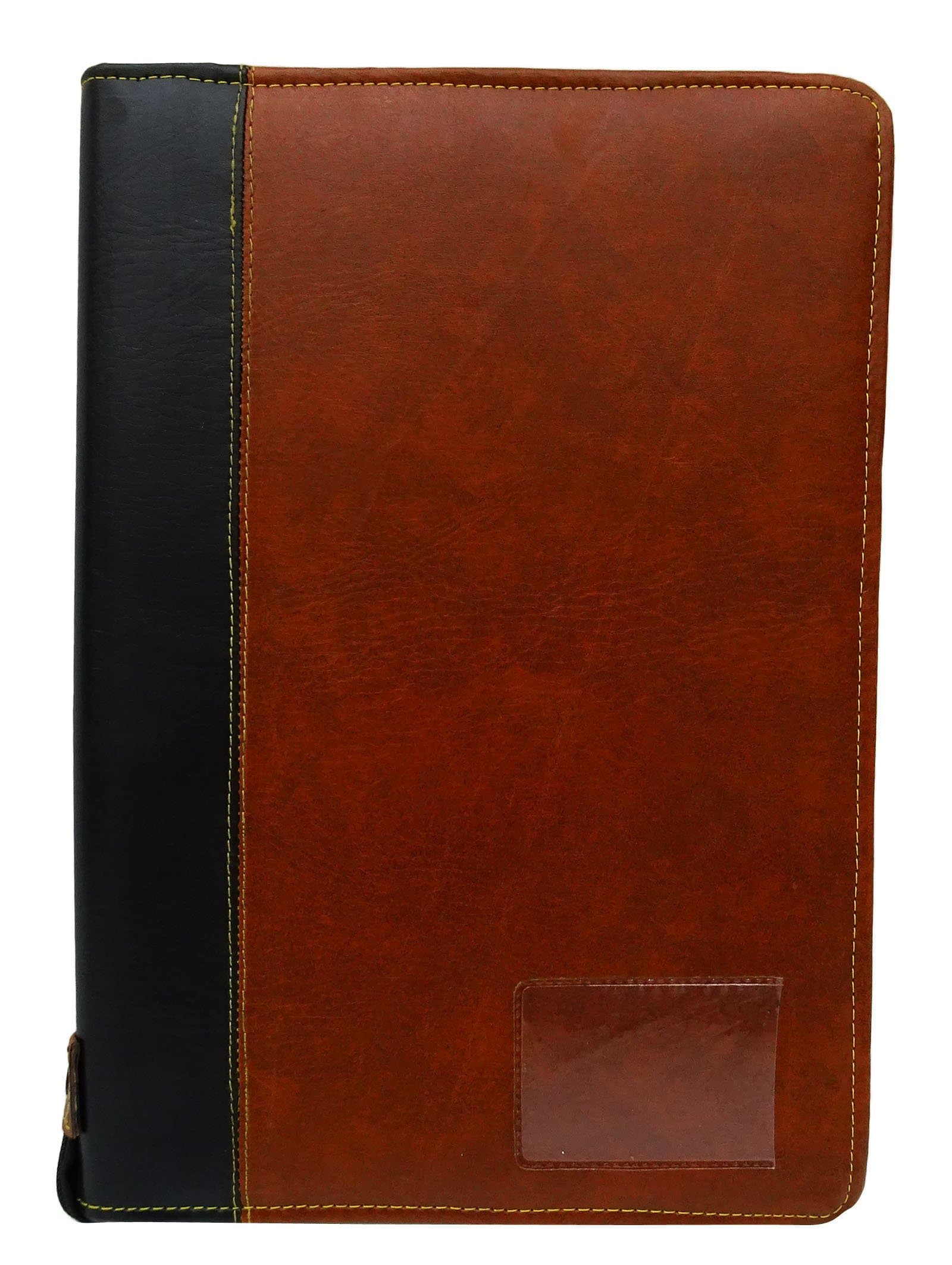 Gemson Professional Faux Leather B4 Portfolio Zippered Closure Document Folder 20 Pockets Display Presentation Folder