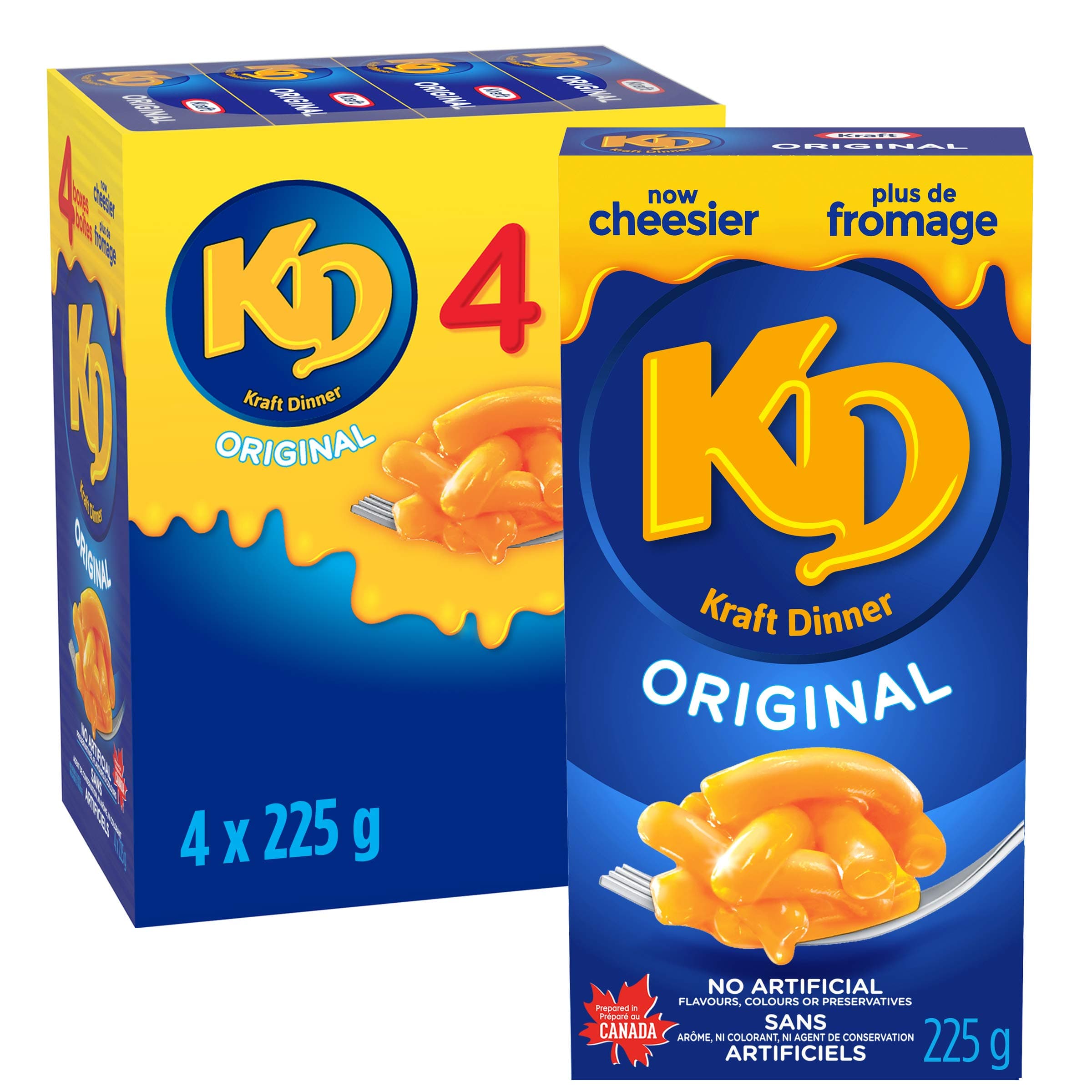 Original Macaroni & Cheese, 225g Box, 4 Count {Imported from Canada}