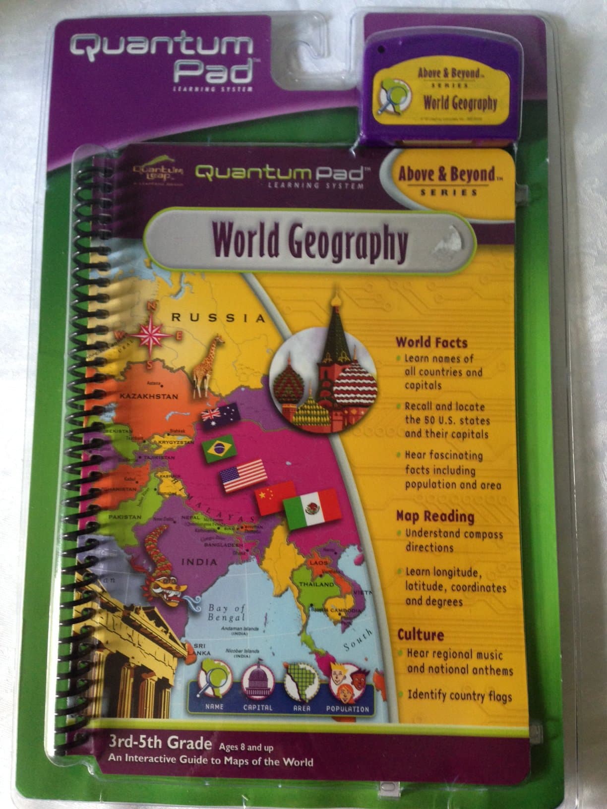 Quantum Pad Learning System: World Geography Interactive Book and Cartridge