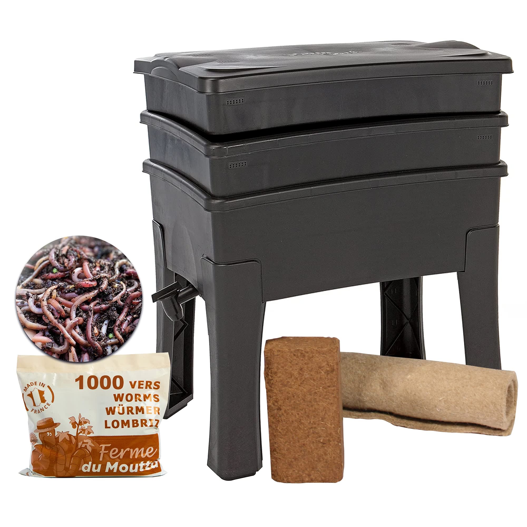 Pack with 500gr of Composting Worms