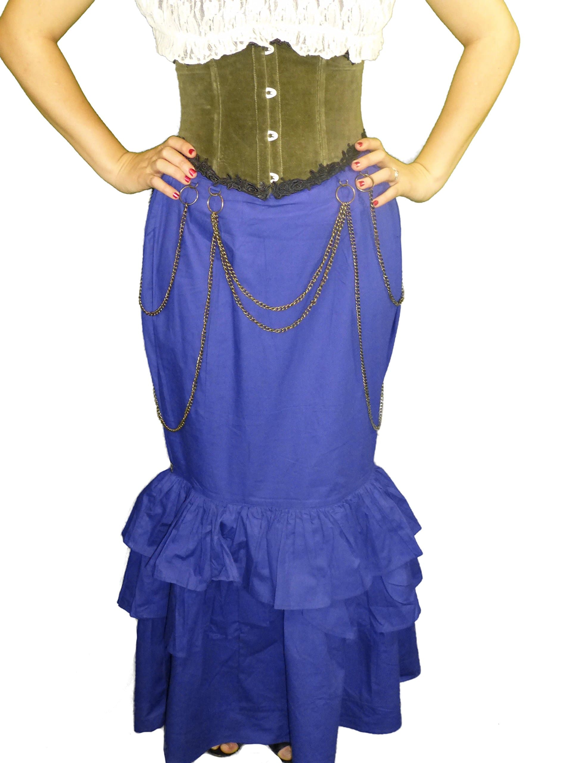 Cosplay Steampunk Skirt Blue (Size XL)