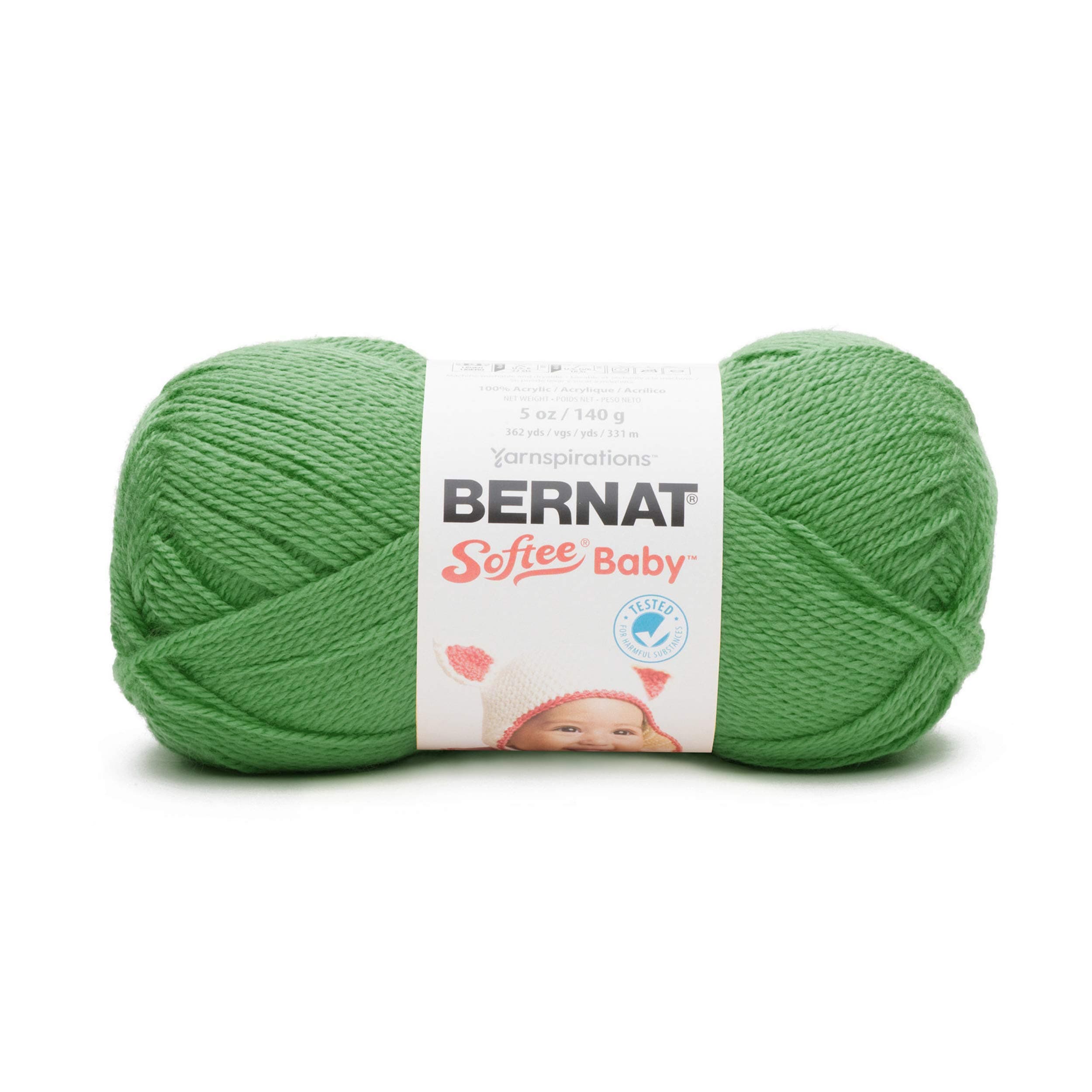 Bernat Softee Baby Yarn, 5 oz, Gauge 3 Light, Grass Green