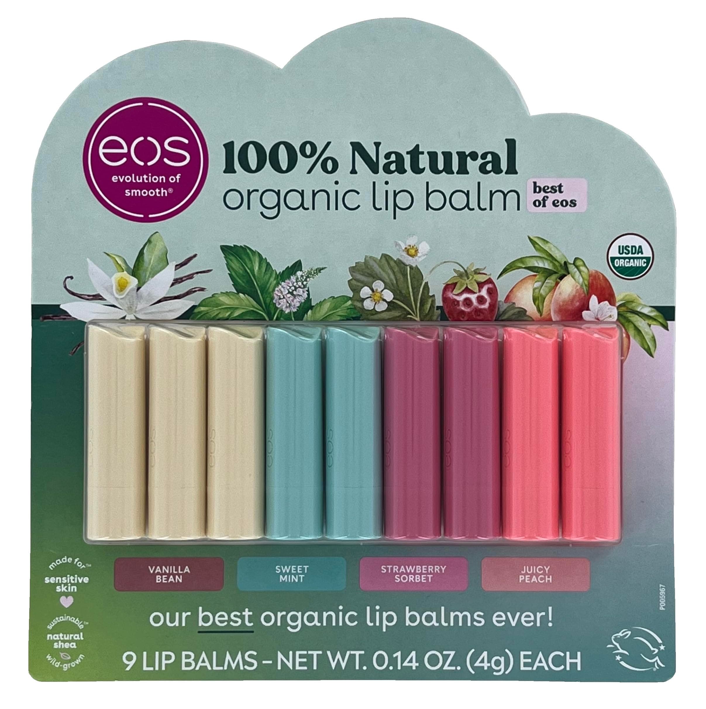 Vineen Evolution of Smooth AMOTAOS eos Best eos Lip Balm, 9 Sticks